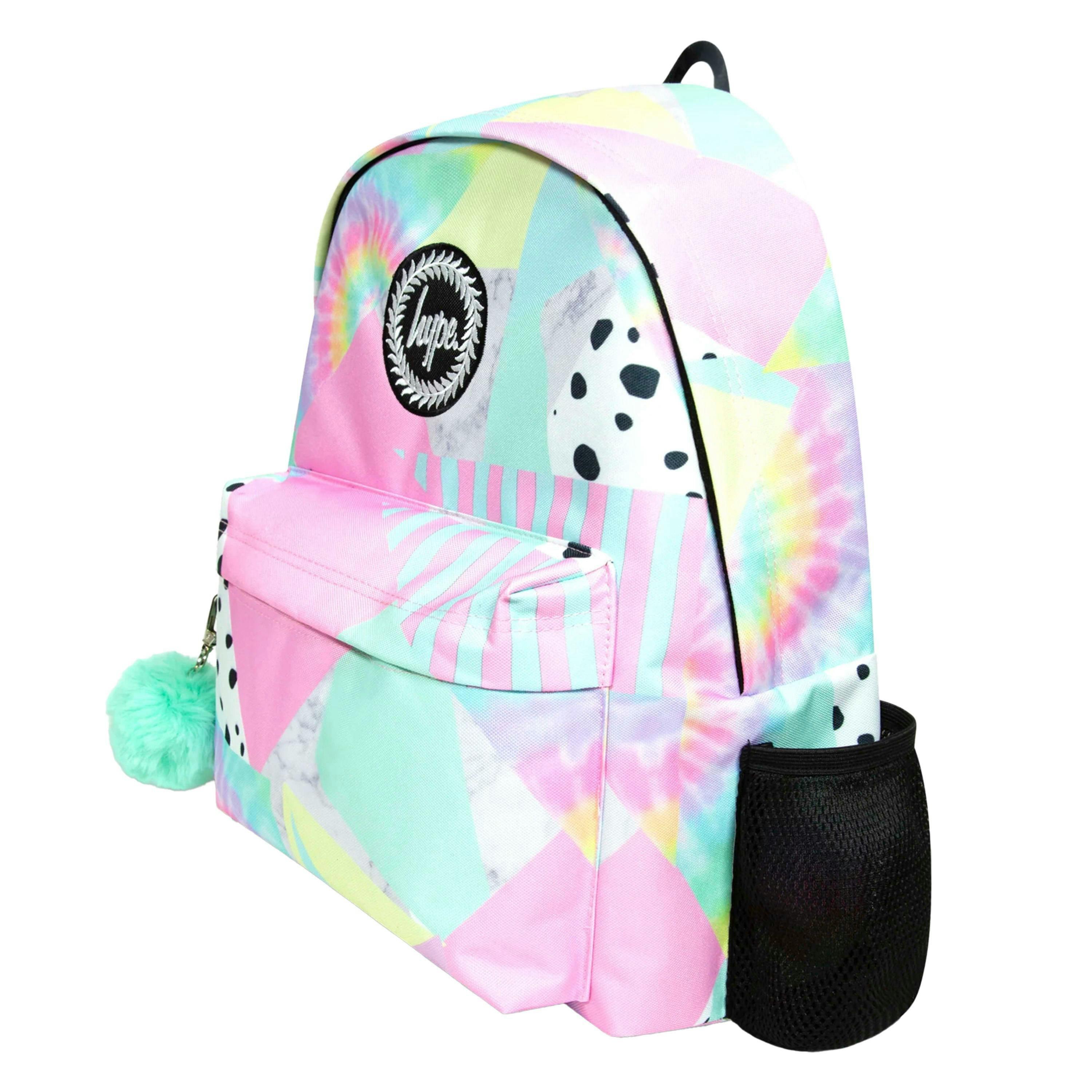 Kids Backpack Multi Pastel Collage Design | Lightweight School Bag , view 4 of 5