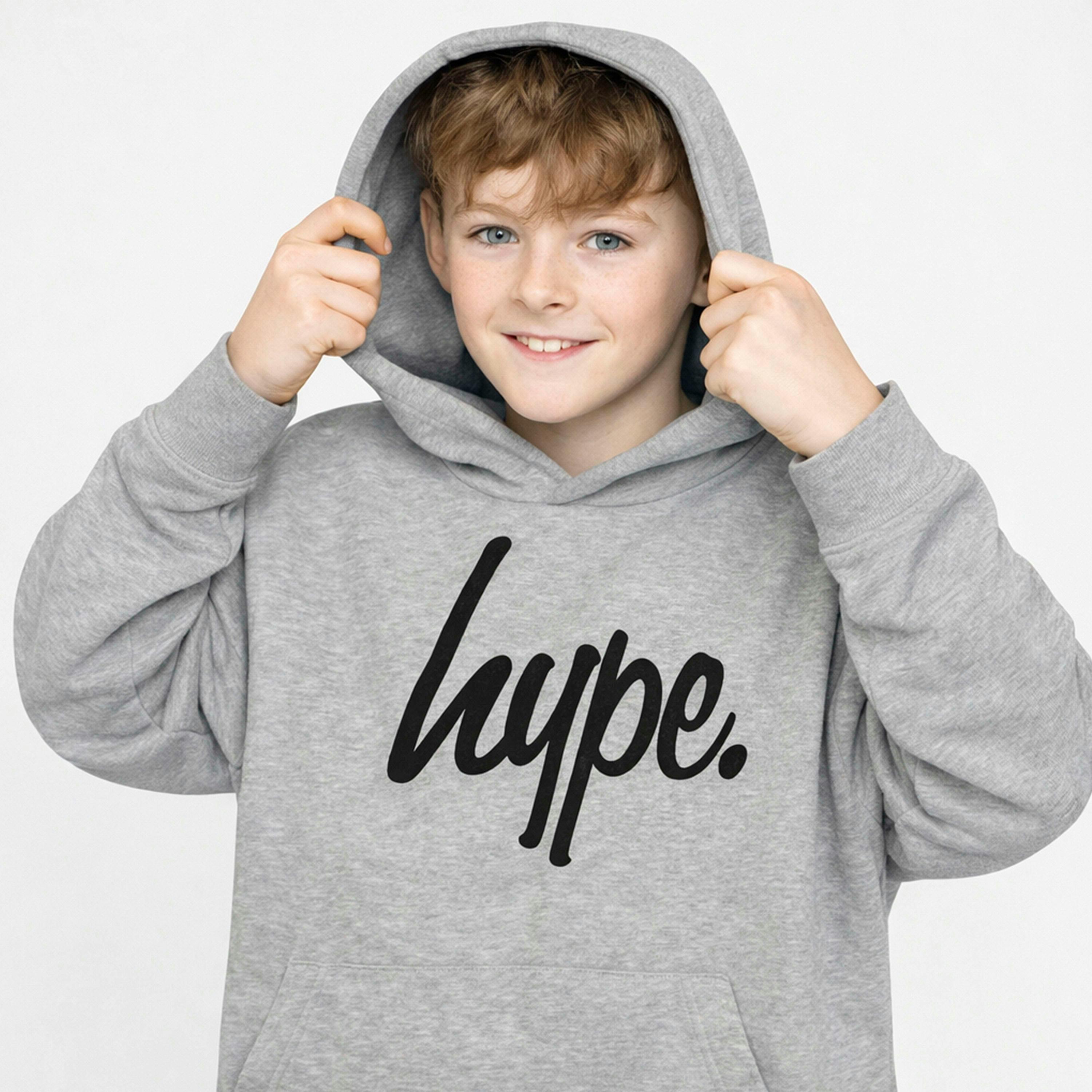 Boys Hoodie Grey Soft Casual Kids Sweatshirt Comfortable Fit , view 5 of 5