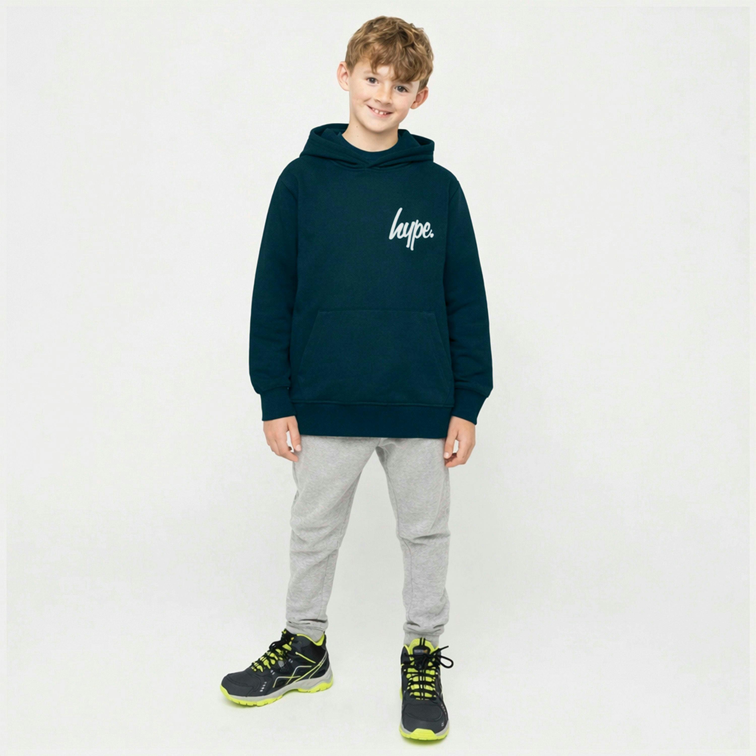 Boys Teal  Hoodie Soft Casual Kids Sweatshirt Comfortable Everyday Wear , view 3 of 5