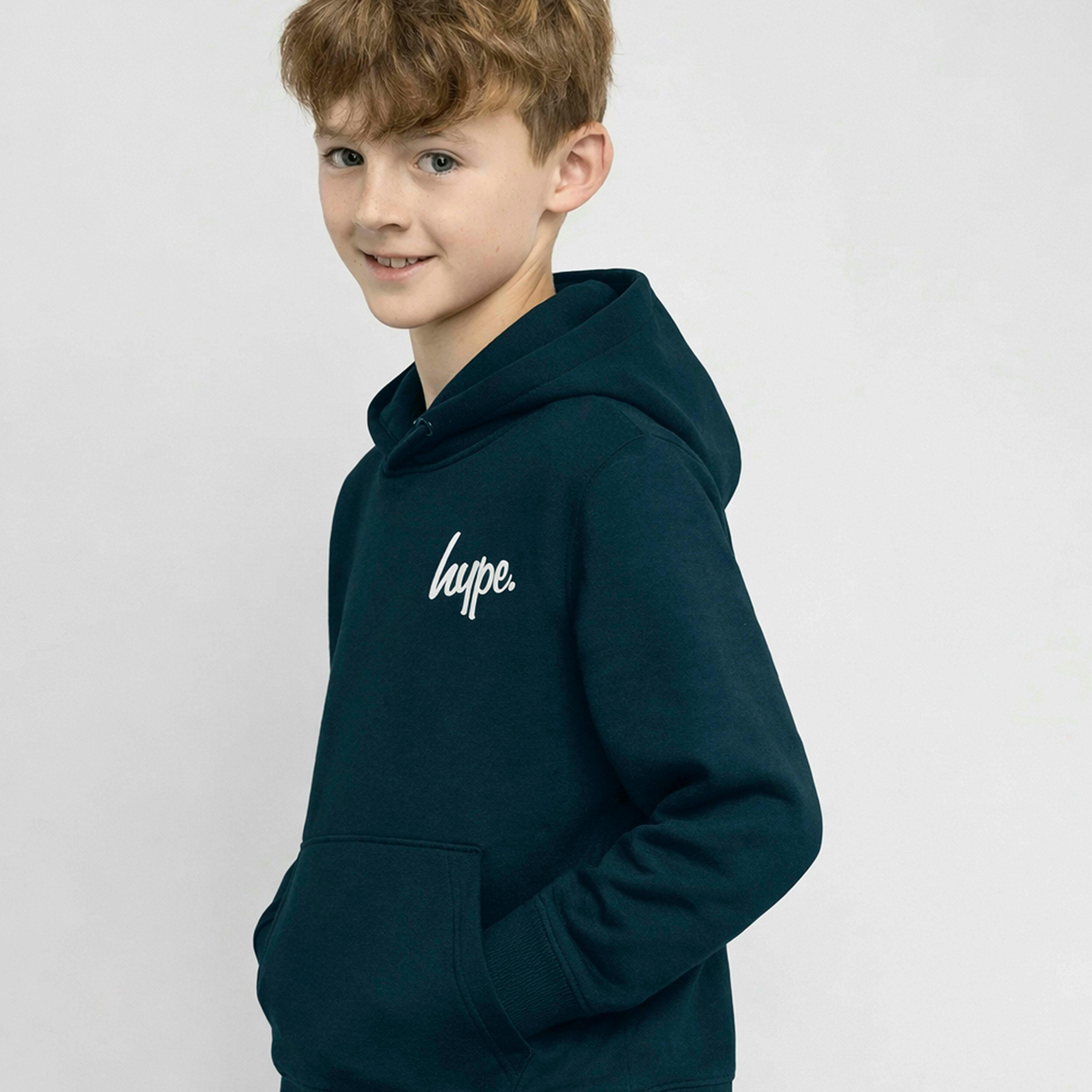 Boys Teal  Hoodie Soft Casual Kids Sweatshirt Comfortable Everyday Wear , view 4 of 5