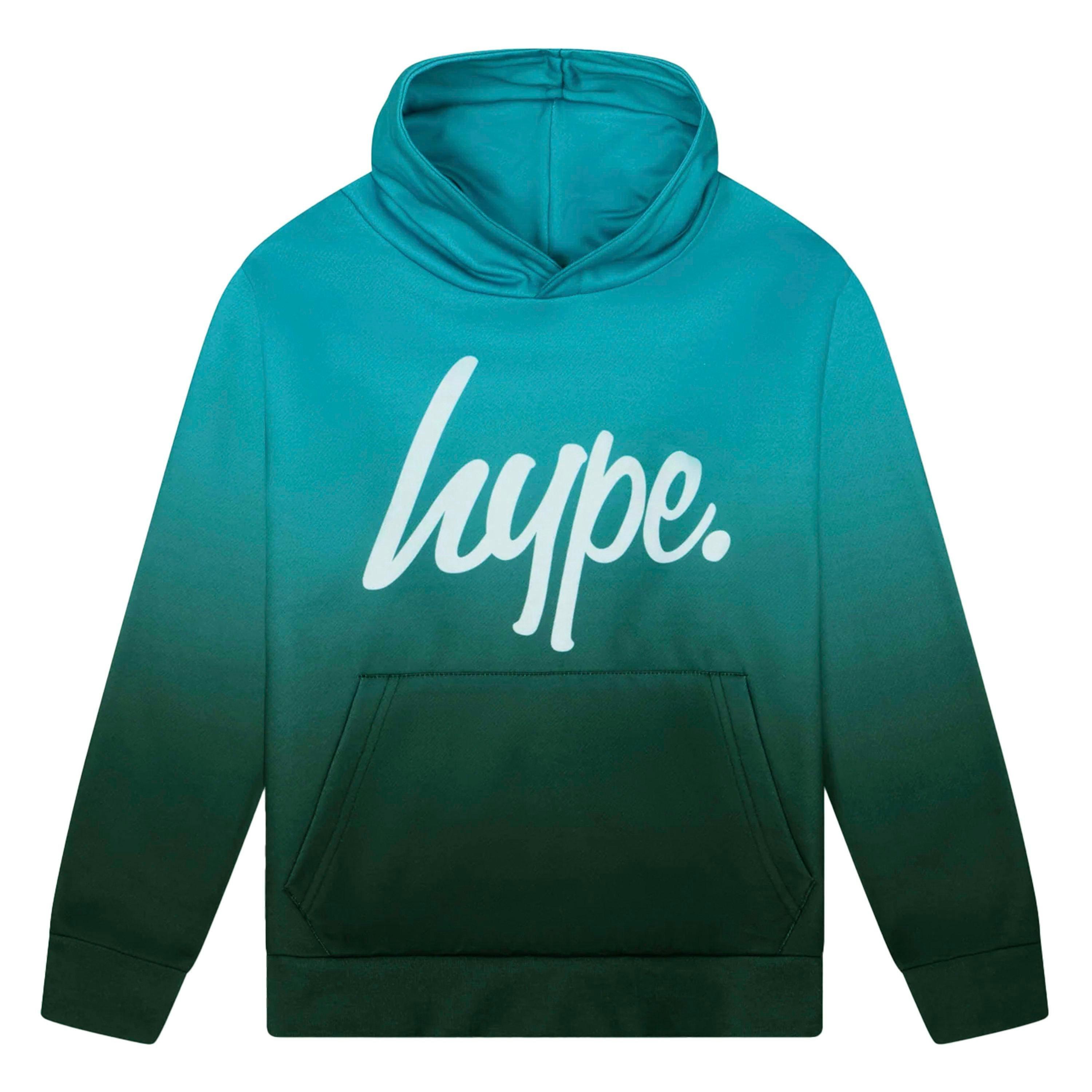Teal Ombre Boys Hoodie Soft Casual Kids Sweatshirt Comfortable Fit , view 1 of 5