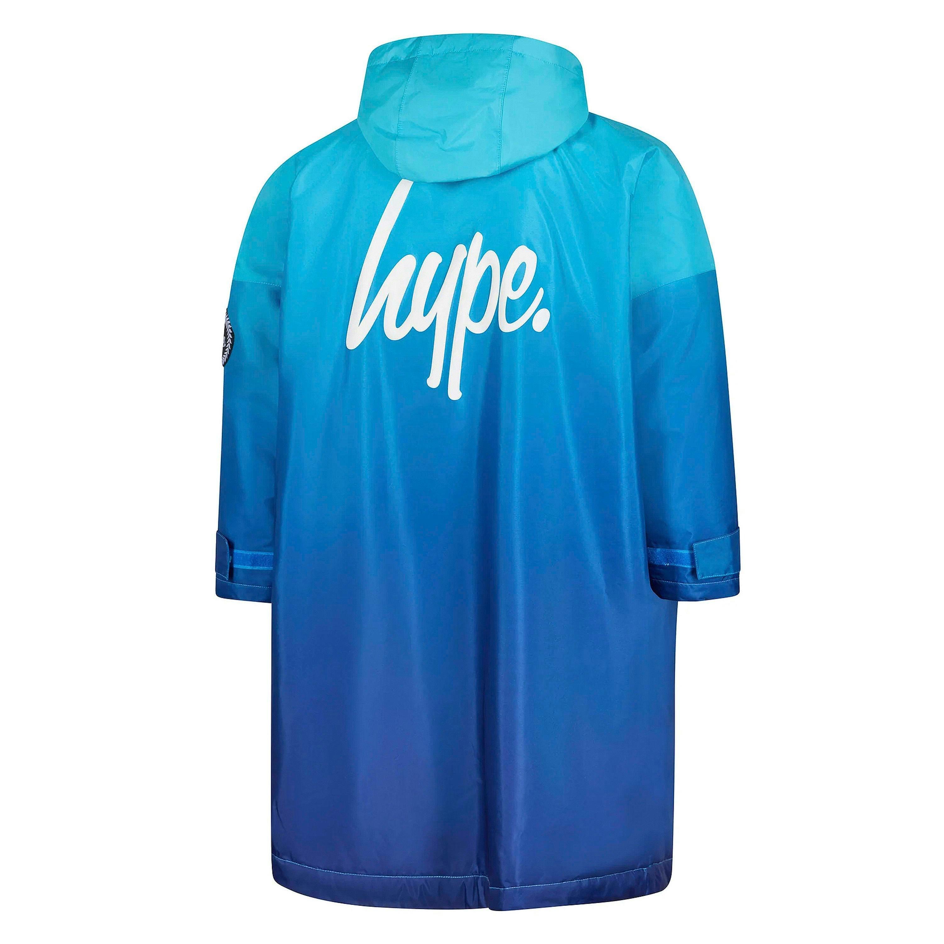 Blue Fade Boys Dry Robe Jacket Warm Changing Swim Outdoor Coat , view 2 of 5