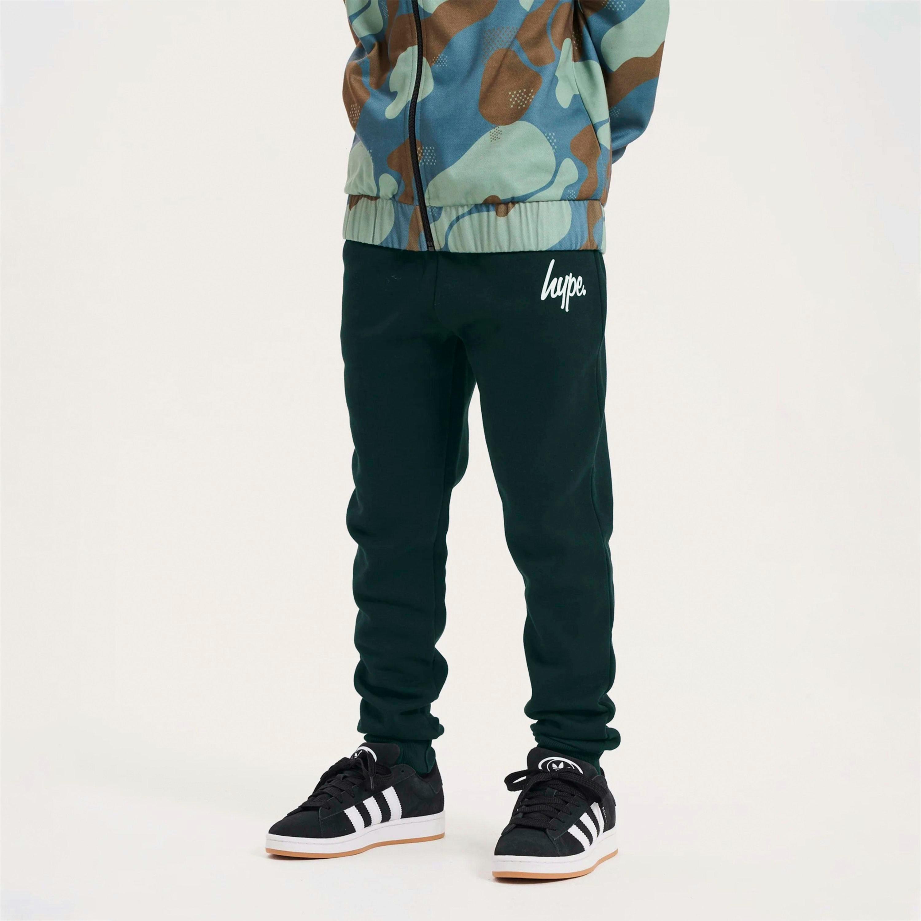 Boys Joggers Kids Casual Teal Sweatpants Soft Cuffed Lounge Bottoms , view 3 of 5