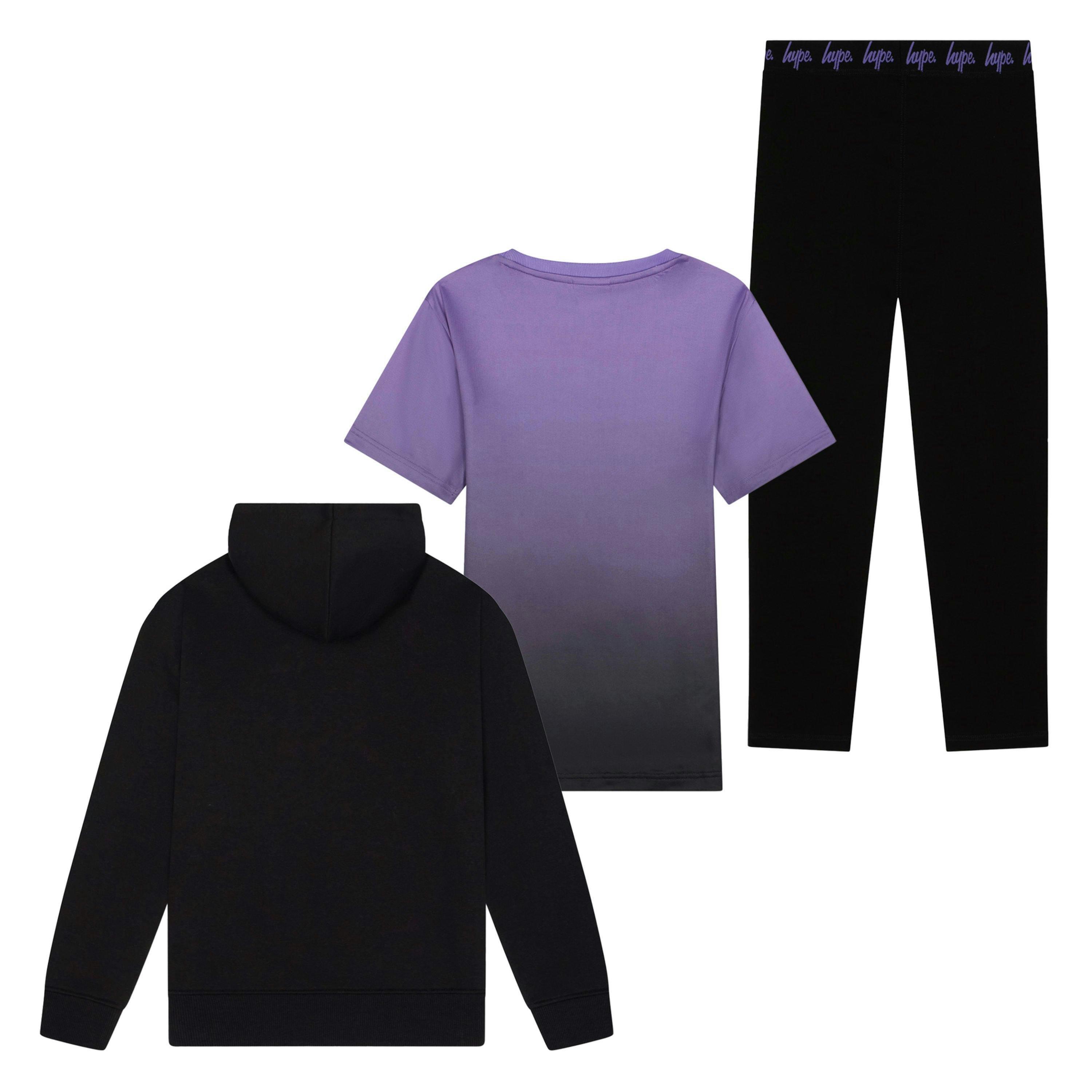 Girls 3 Piece Set Incept Hoodie, Short Sleeve Top & Leggings , view 2 of 5