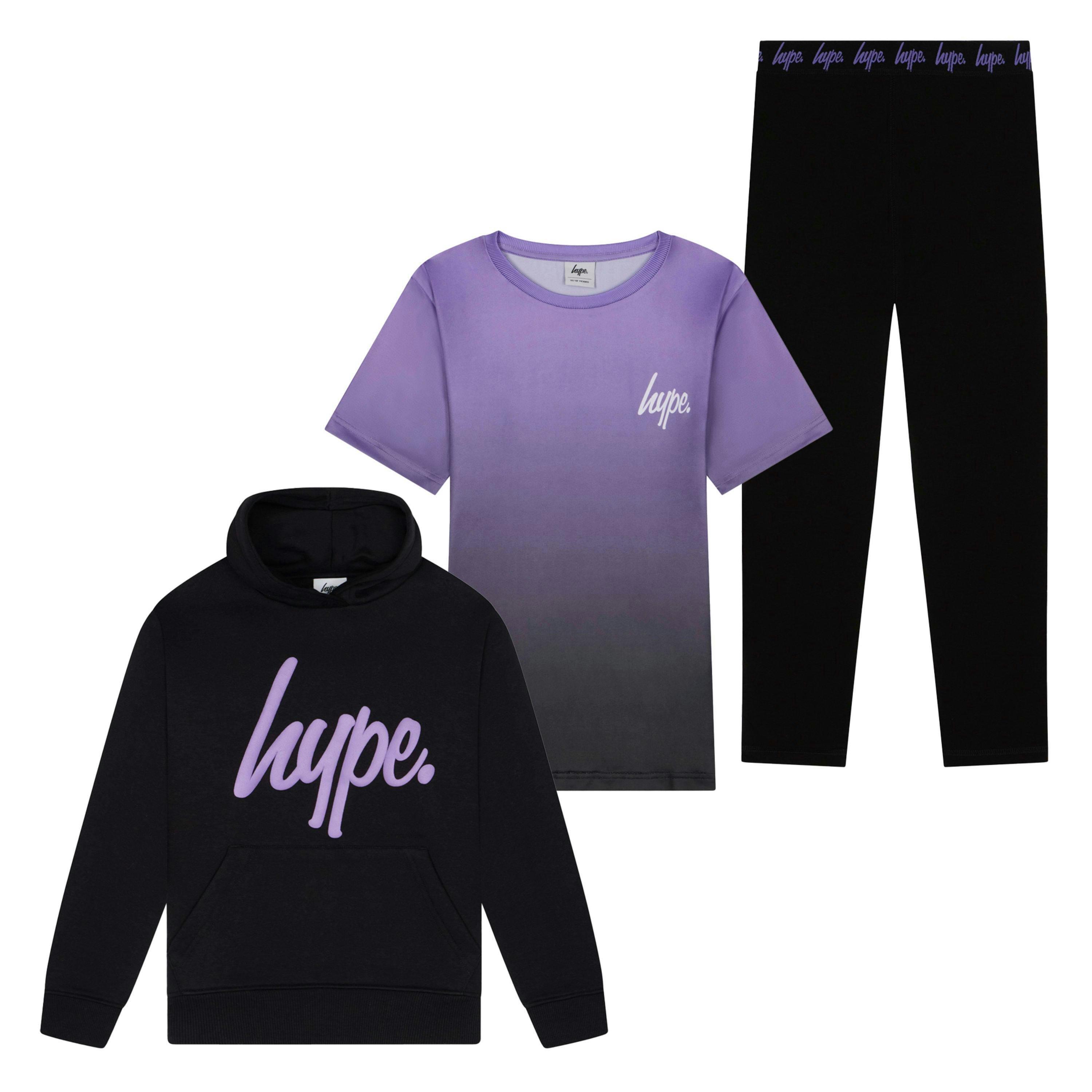 Girls 3 Piece Set Incept Hoodie, Short Sleeve Top & Leggings , view 1 of 5