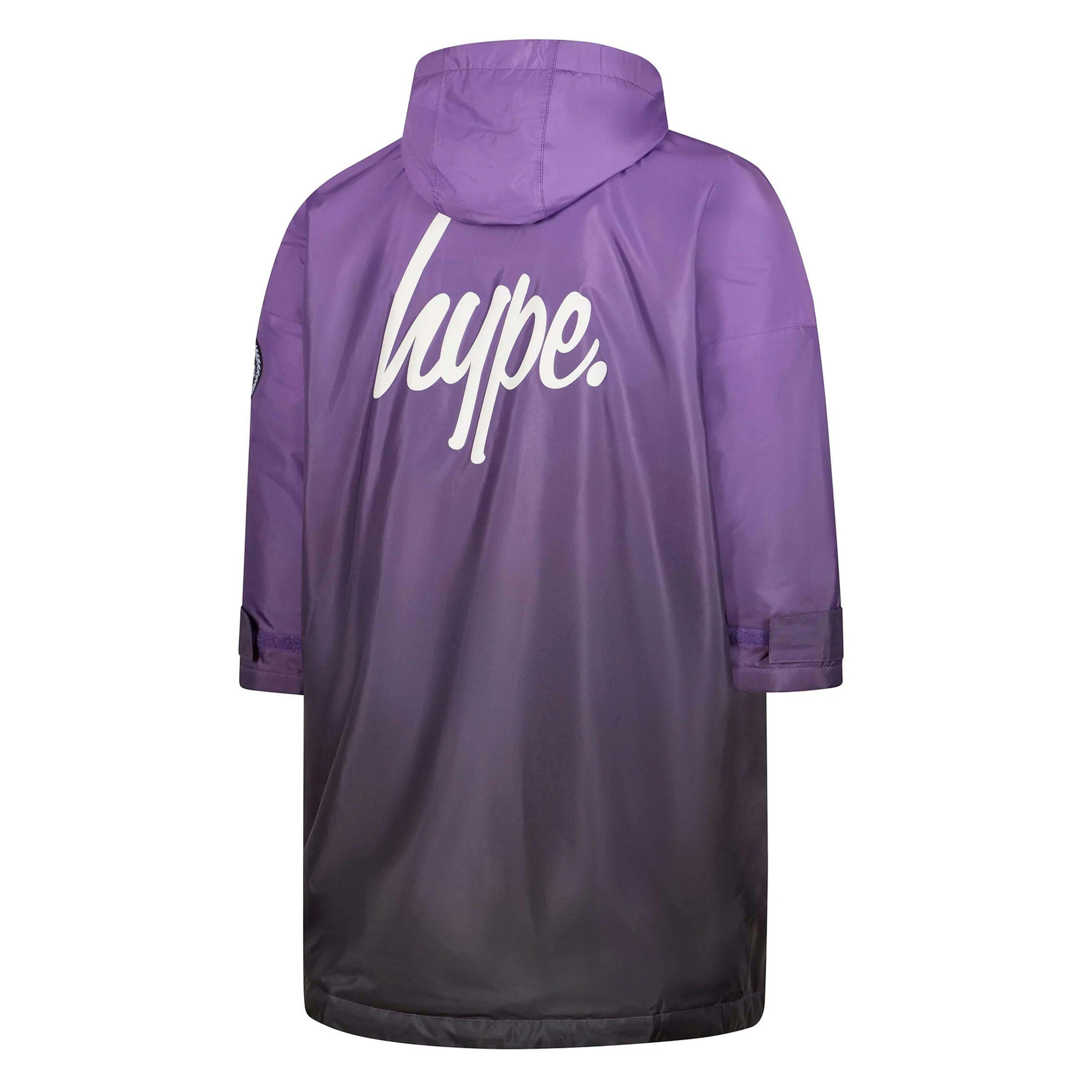Kids Changing Robe Purple Ombre Girls and Boys Hooded Swim Coat , view 2 of 5