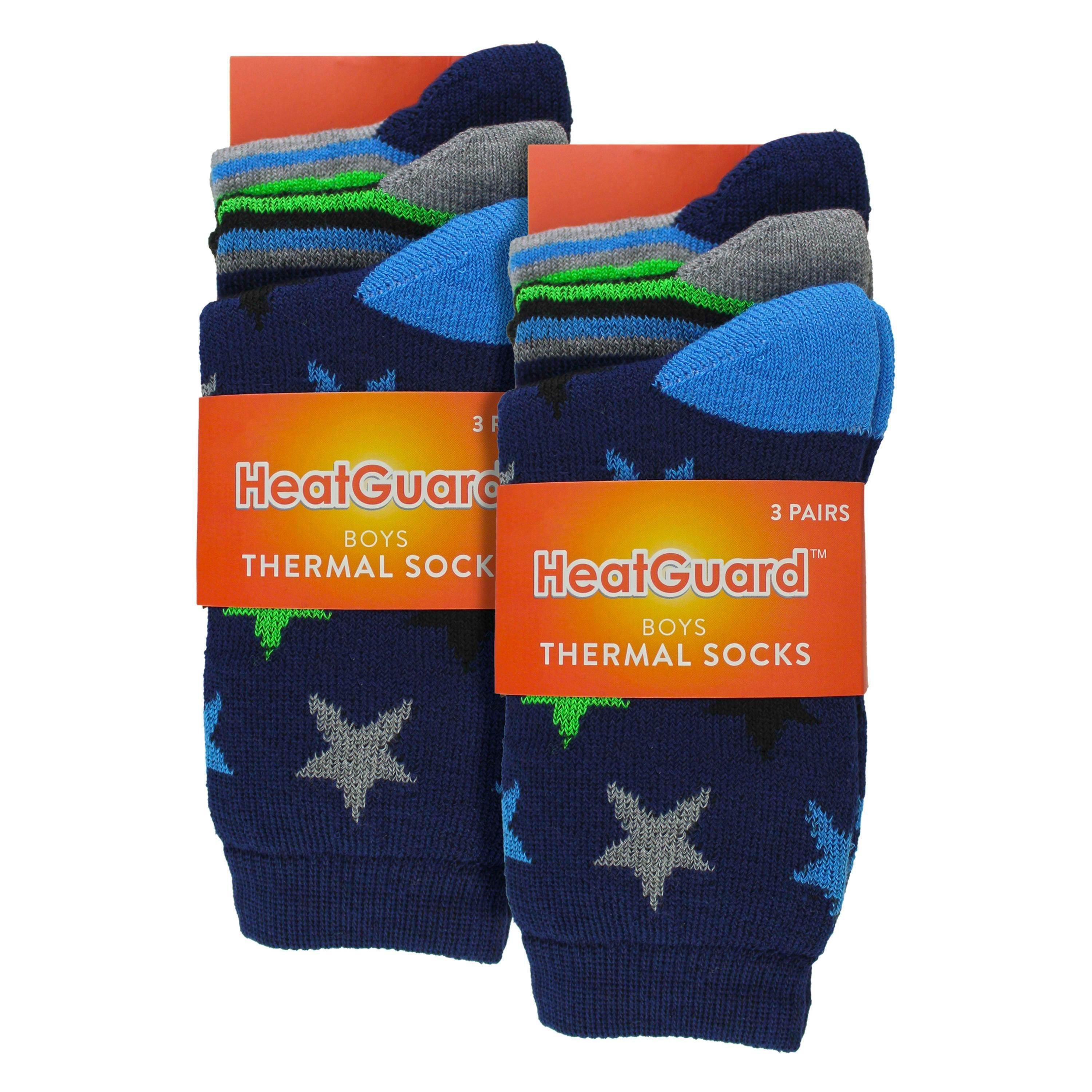 6 Pairs Boys Warm Bed Socks | Stripes & Stars Patterned Breathable Socks , view 2 of 5