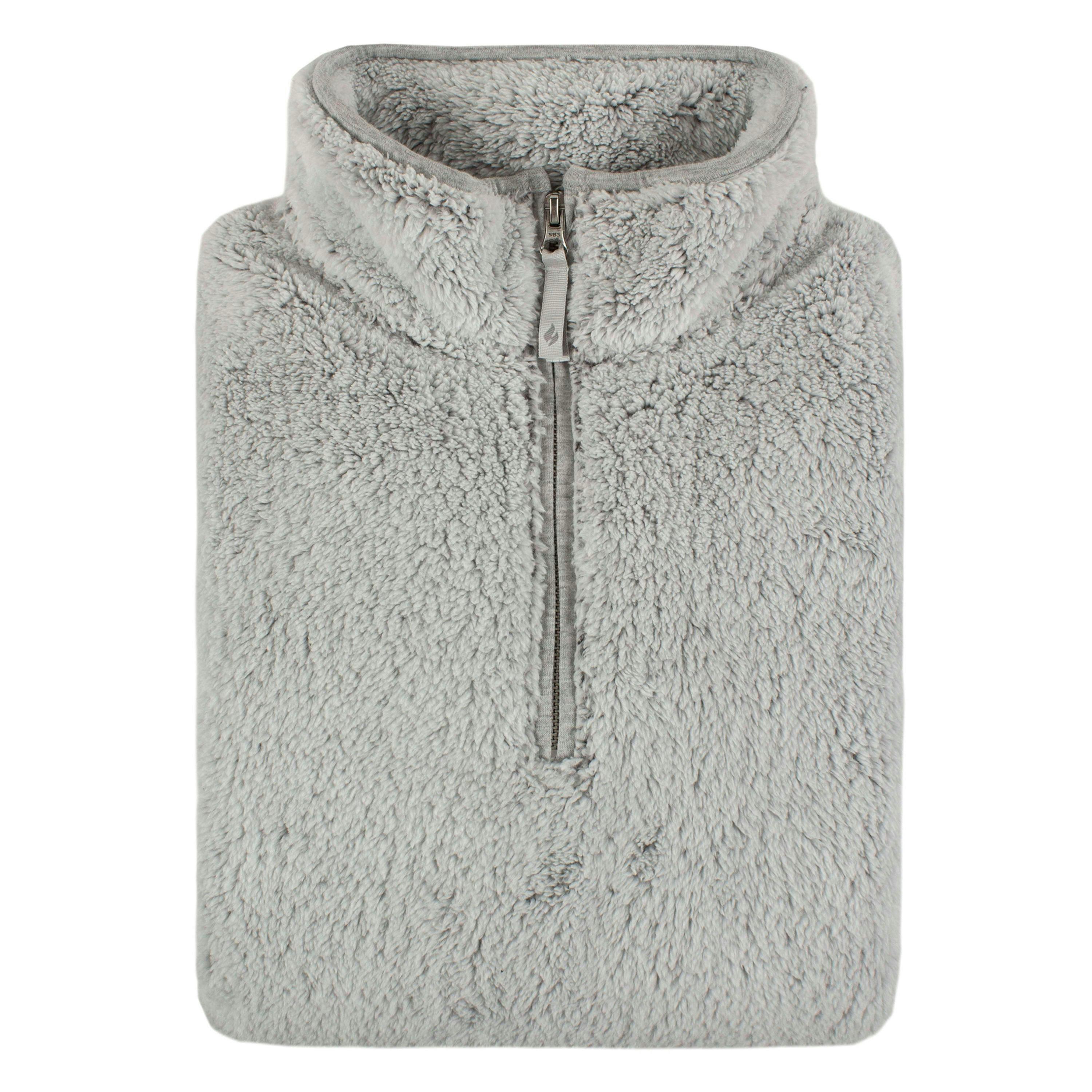 Ladies Thermal Soft Teddy Bear Fleece 1/4 Zip Hoodie Top for Winter , view 2 of 5