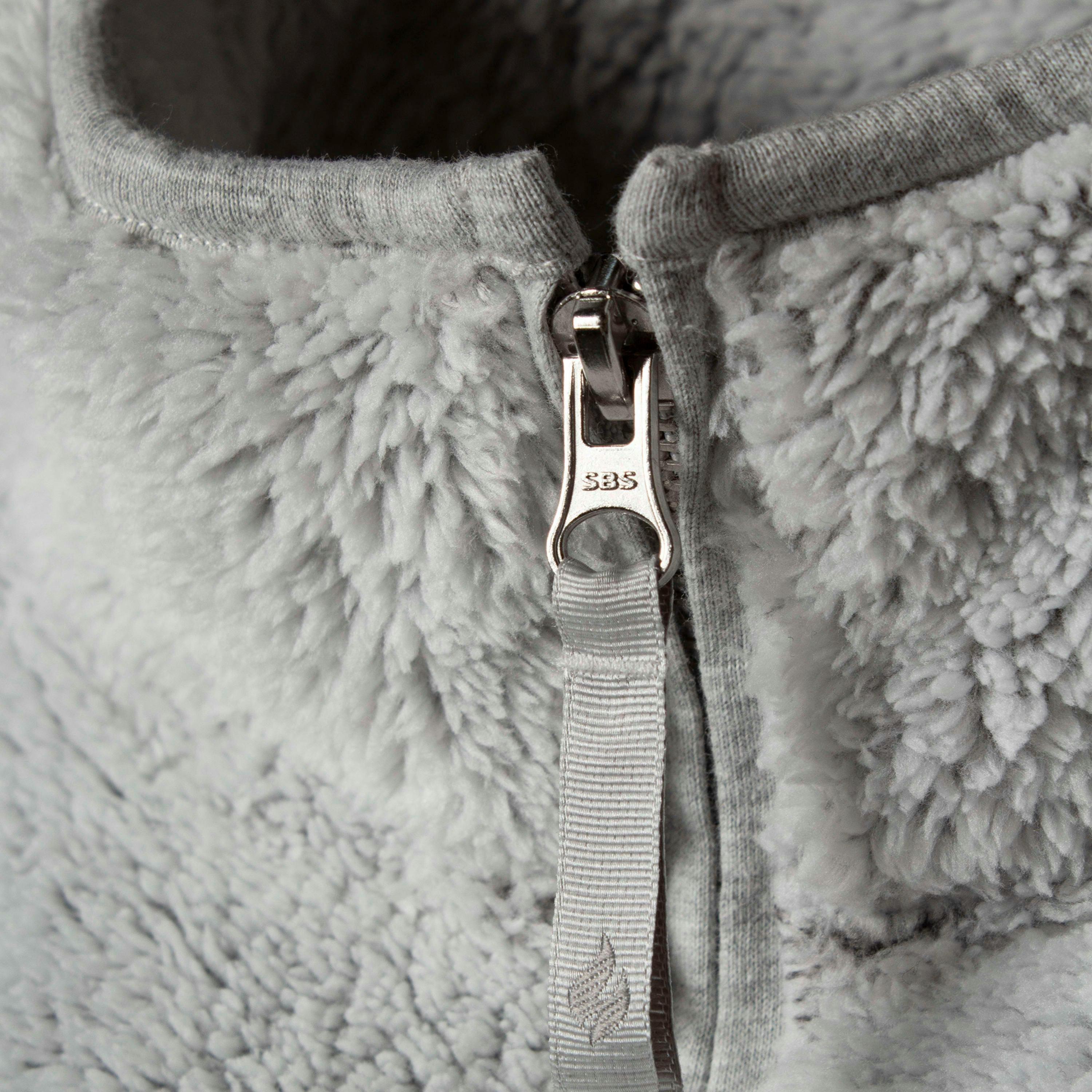 Ladies Thermal Soft Teddy Bear Fleece 1/4 Zip Hoodie Top for Winter , view 3 of 5