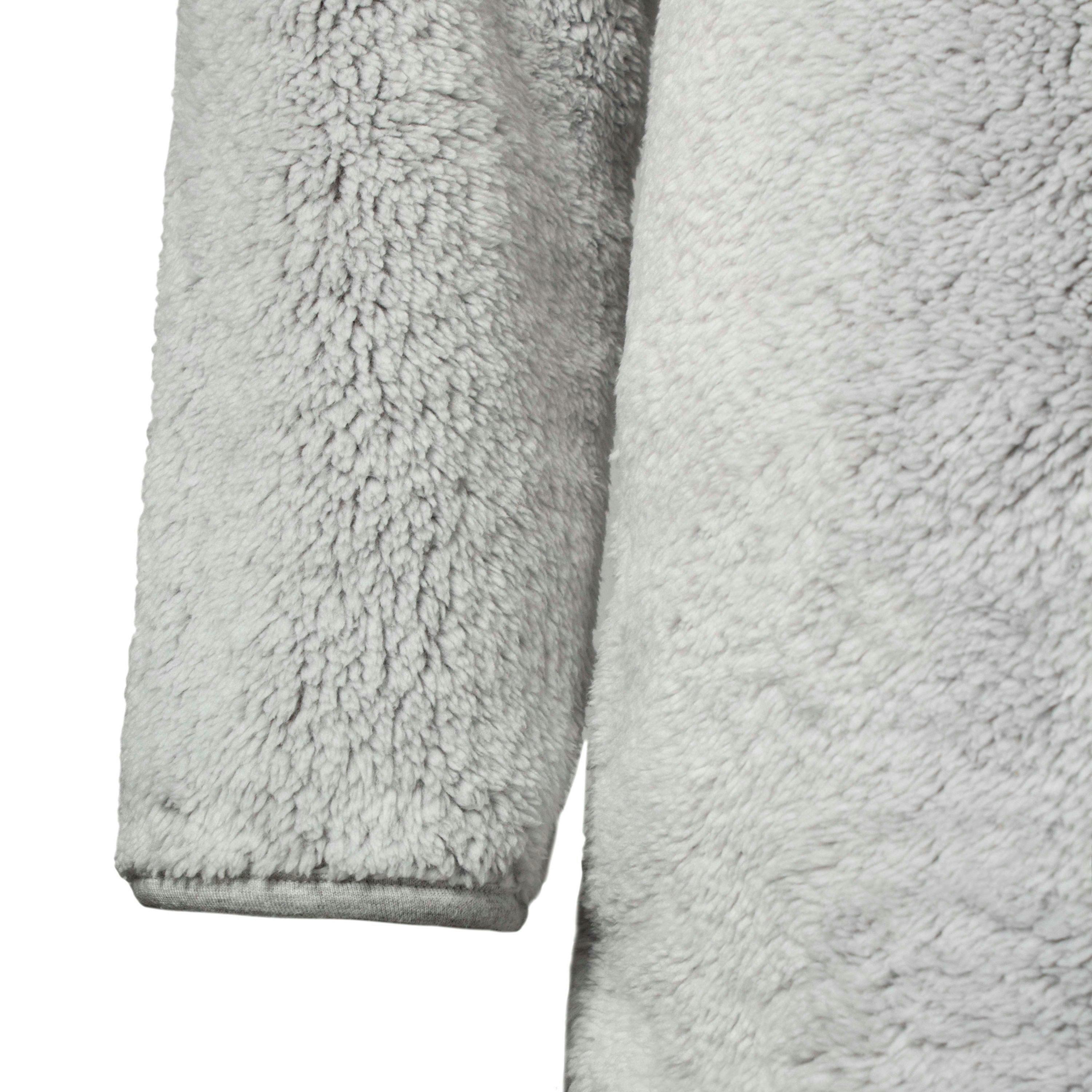 Ladies Thermal Soft Teddy Bear Fleece 1/4 Zip Hoodie Top for Winter , view 4 of 5