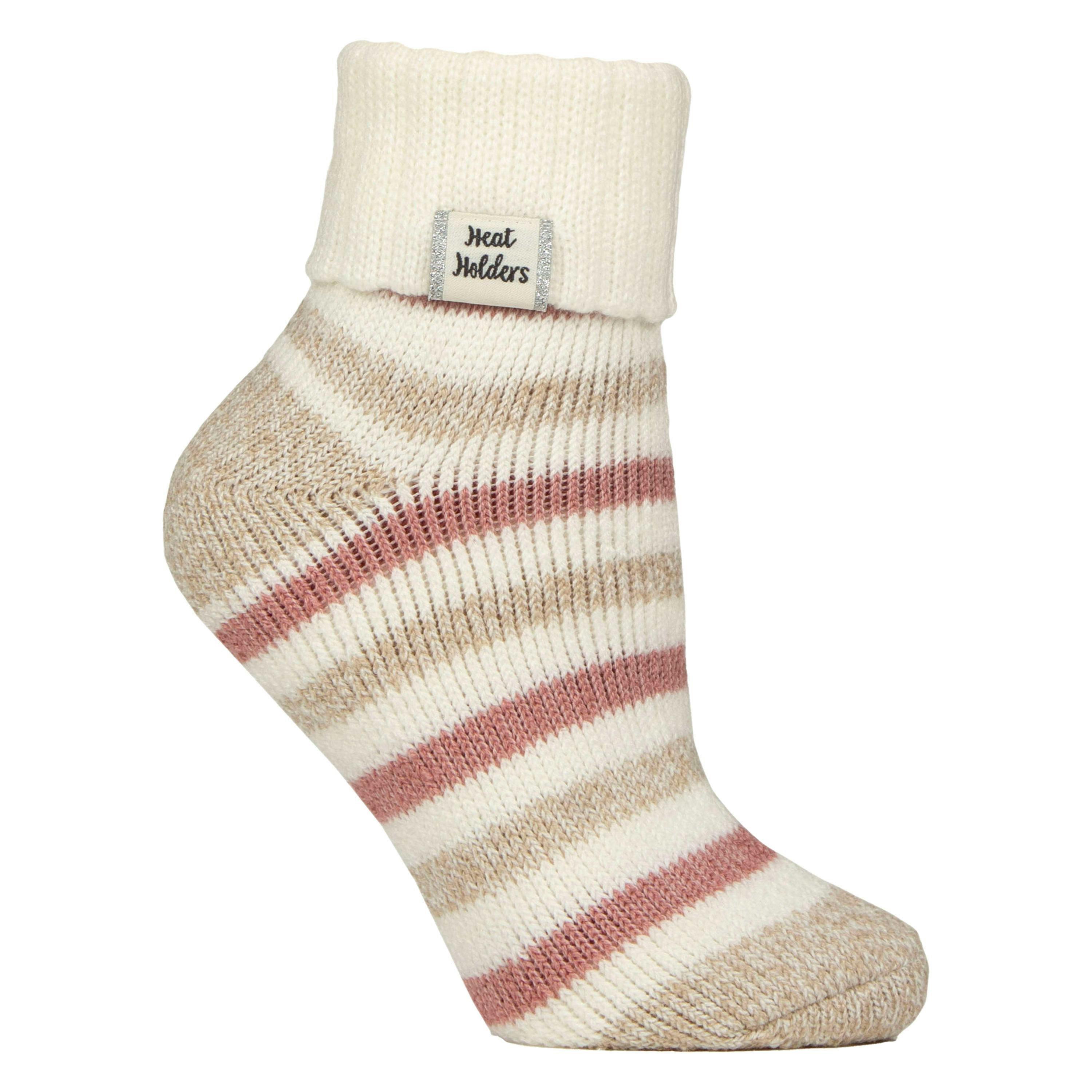 Ladies Thermal Sleep Bed Socks with Rib Turn Over Cuff , view 1 of 3
