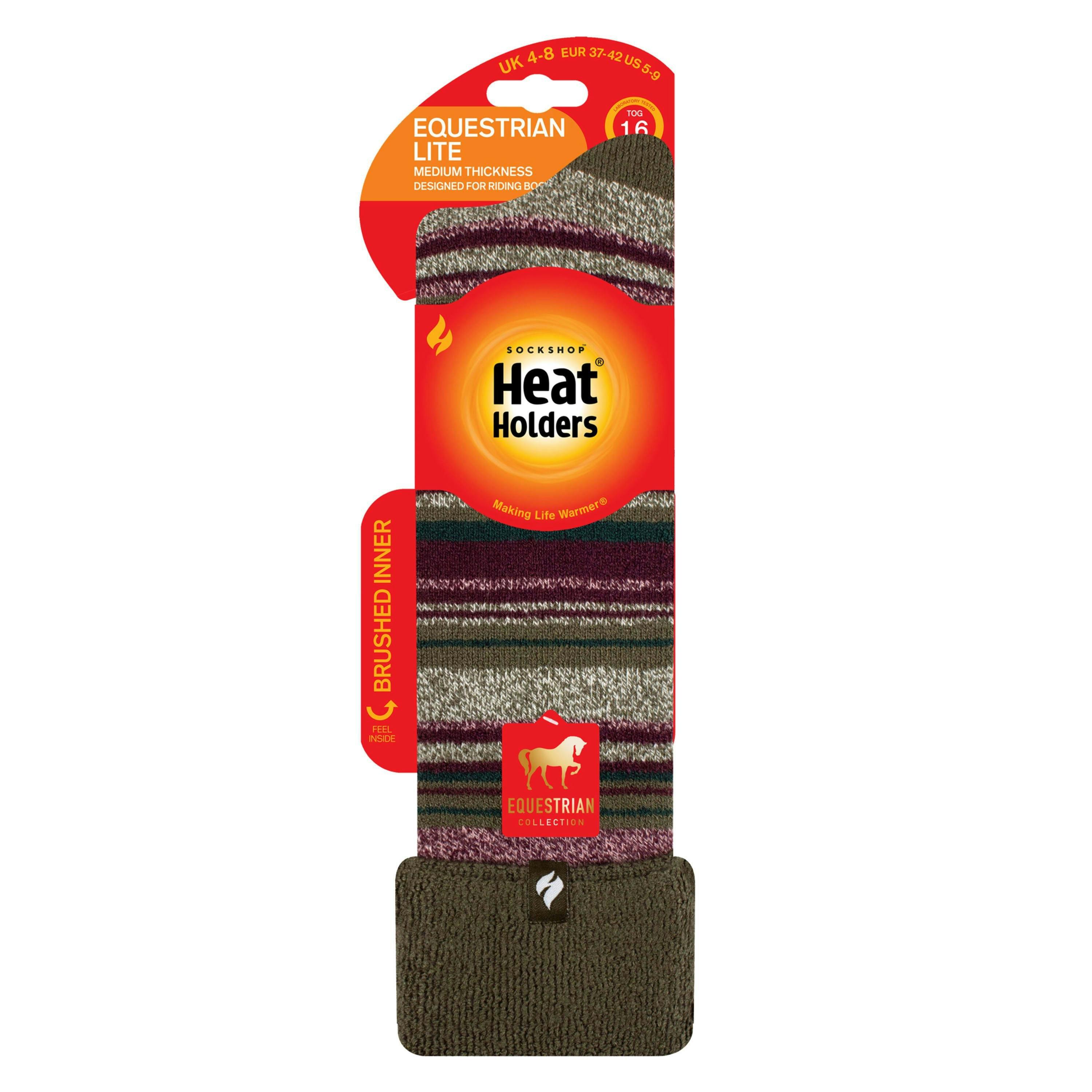 Ladies Thermal Long Wellington Boot Socks with Soft Brushed Lining , view 2 of 3