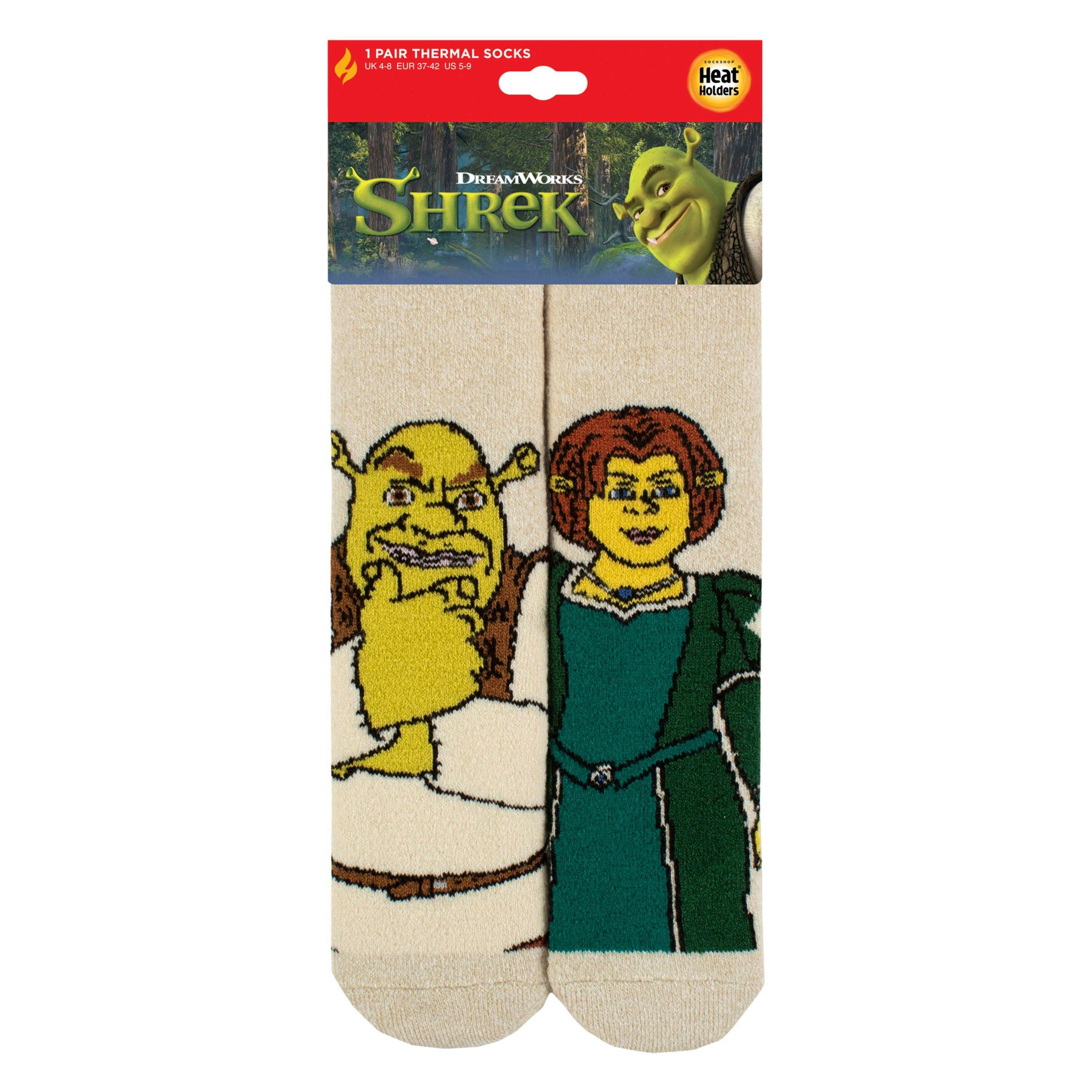 Ladies Thermal Shrek Patterned Socks with Soft Brushed Lining , view 2 of 3