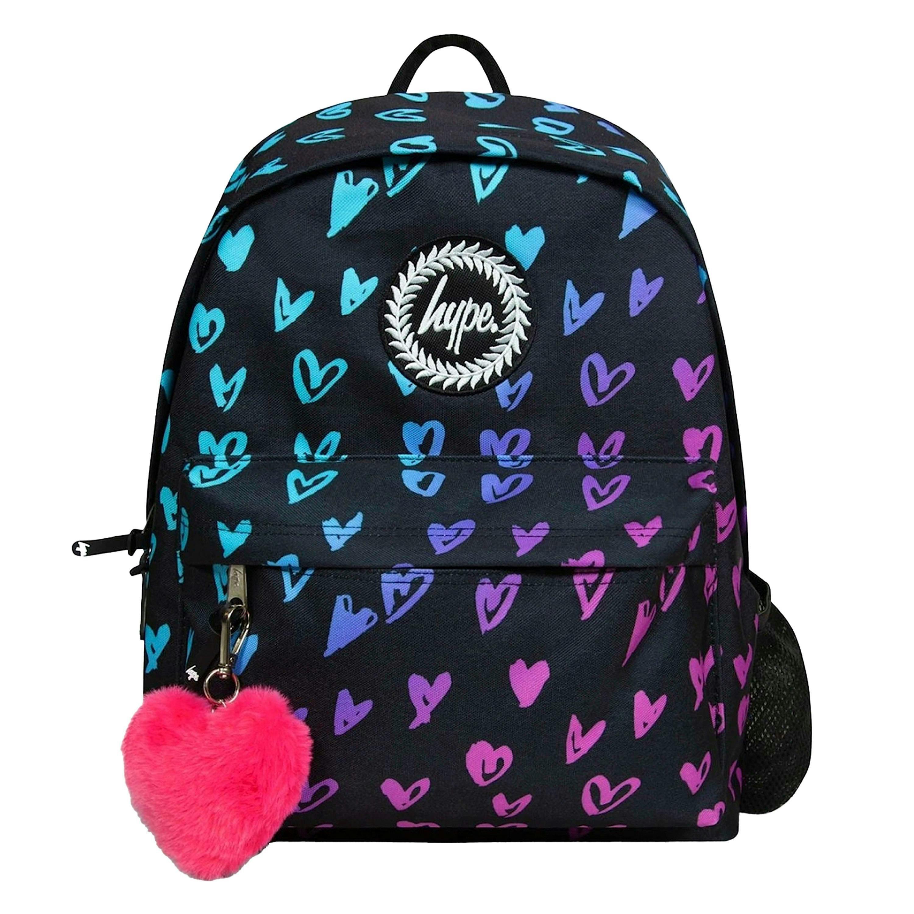 Kids Patterned Hearts Backpack with Adjustable Straps | School Travel Bag , view 1 of 5