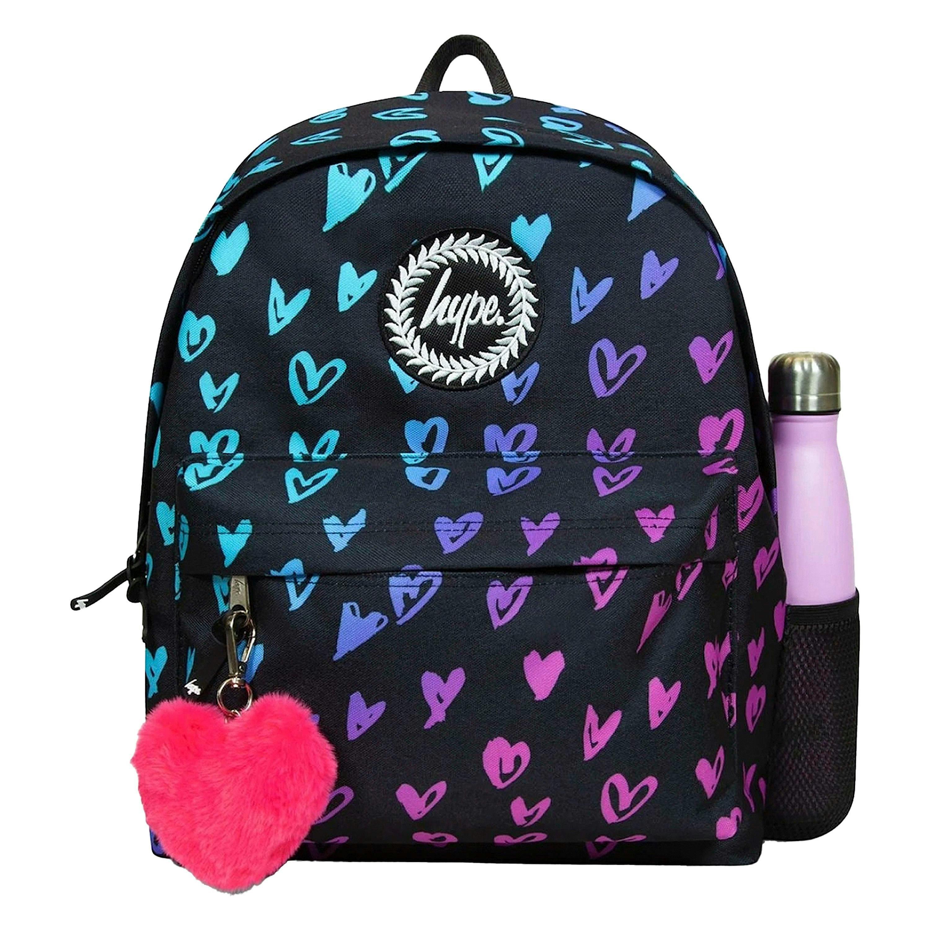 Kids Patterned Hearts Backpack with Adjustable Straps | School Travel Bag , view 5 of 5