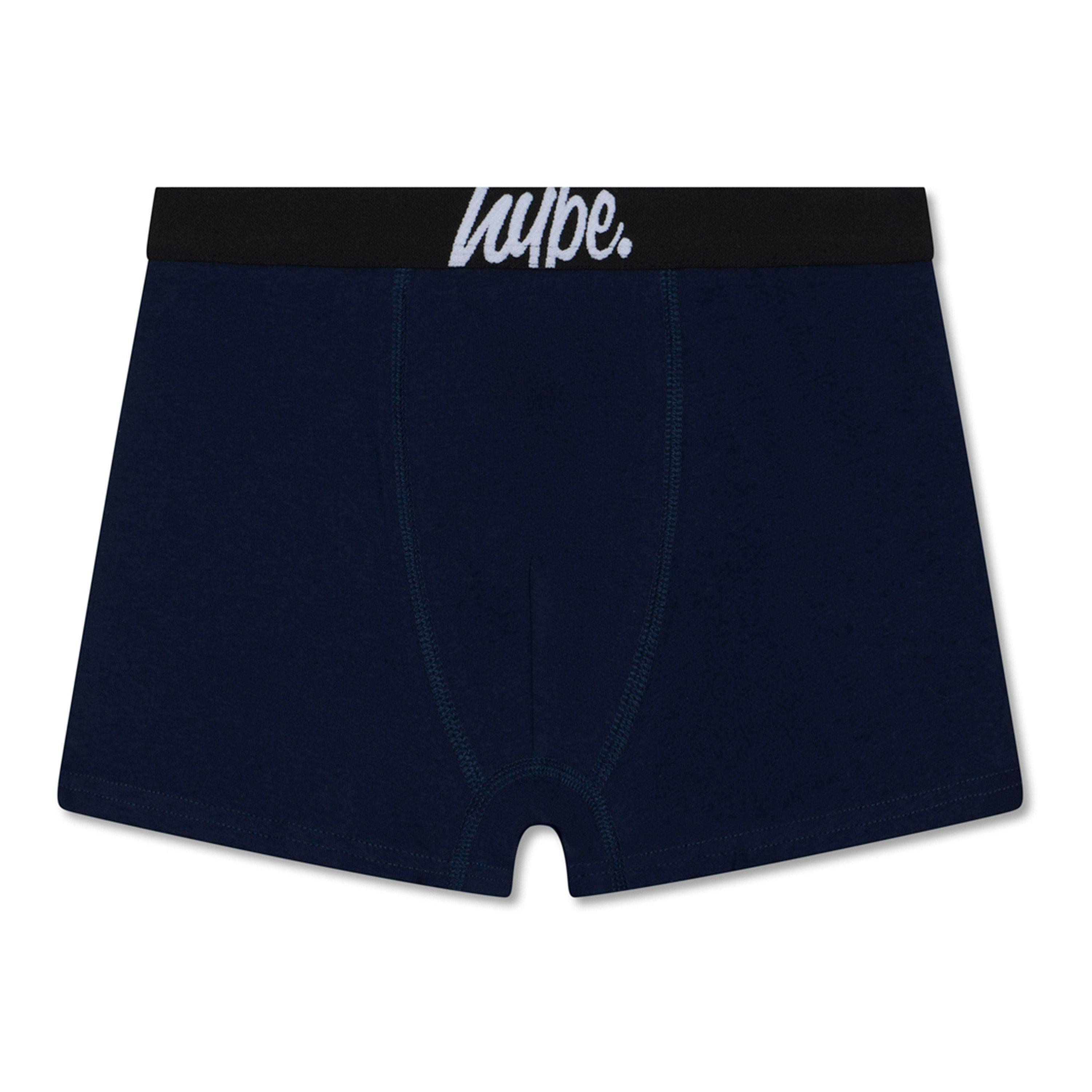 3 Pack Boys Boxers Black, Grey & Navy Soft Breathable Underwear , view 5 of 5