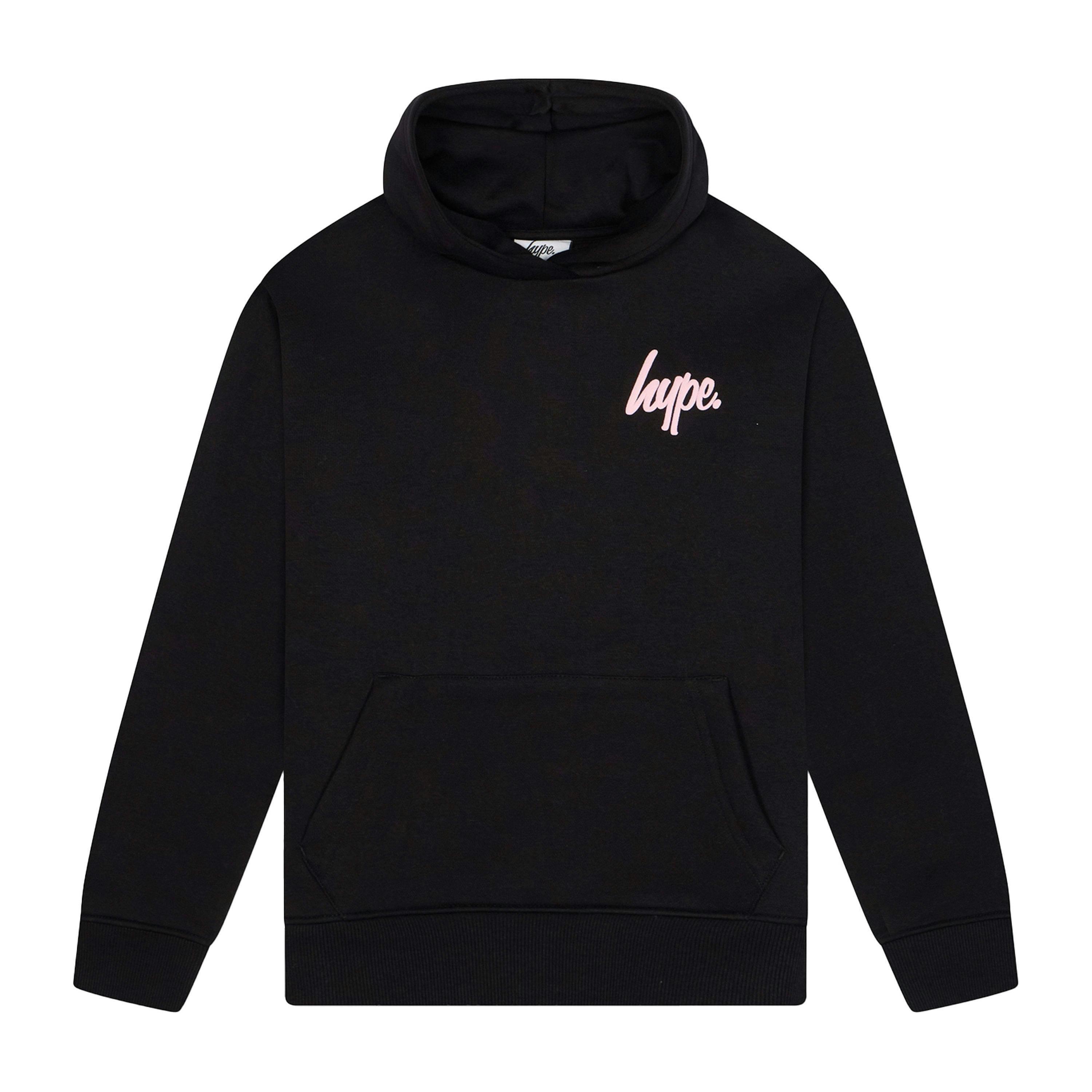 Girls Hoodie Kids Casual Black Sweatshirt Soft Graphic Back Design , view 1 of 5