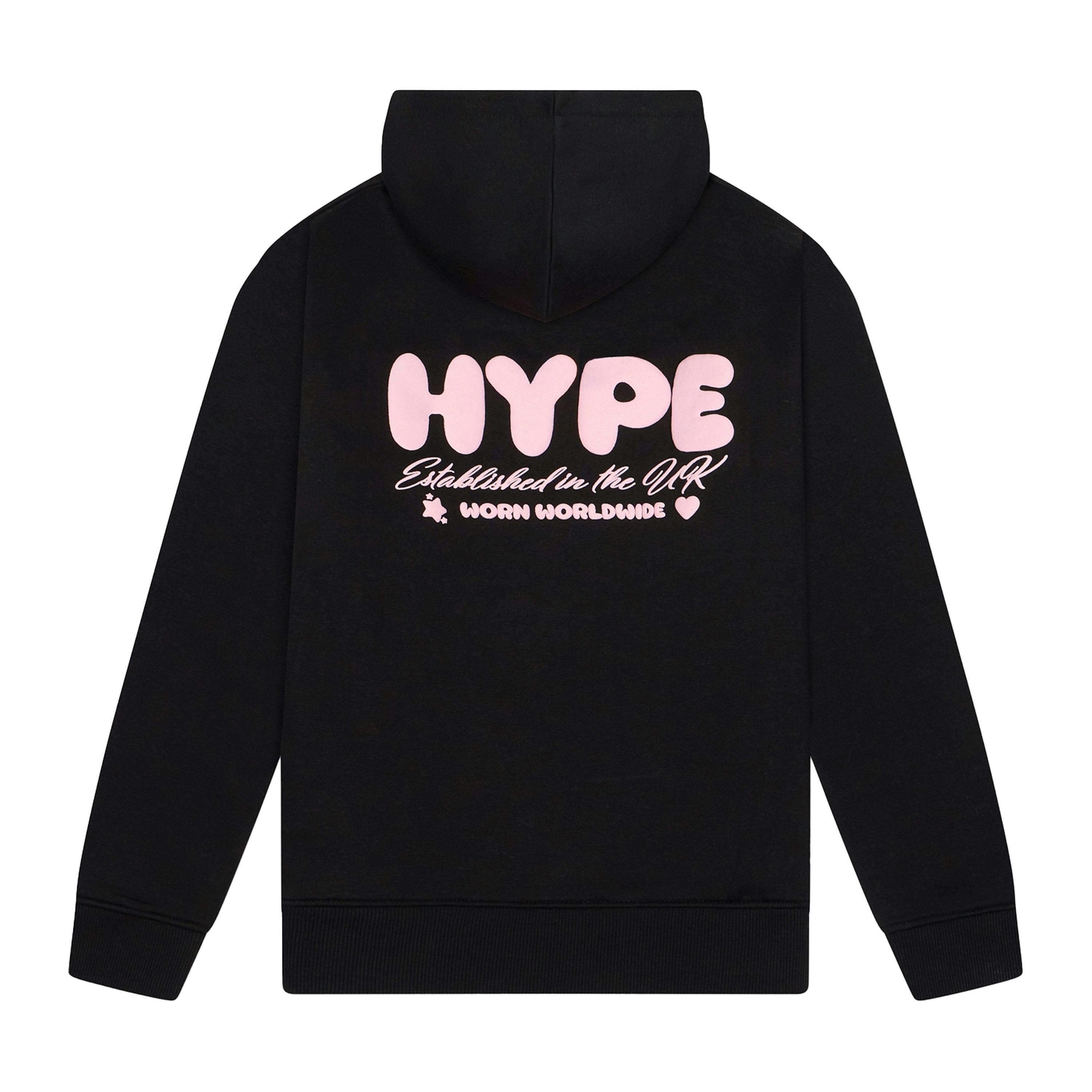 Girls Hoodie Kids Casual Black Sweatshirt Soft Graphic Back Design , view 2 of 5