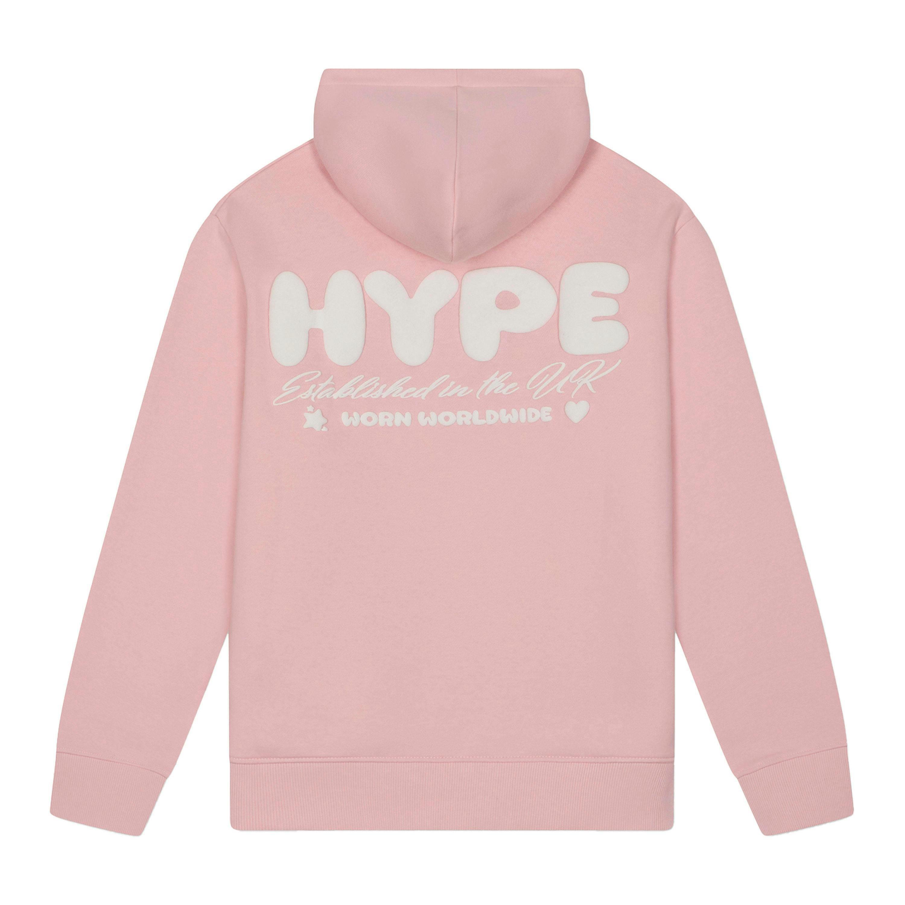 Girls Hoodie Kids Casual Pink Sweatshirt Soft Graphic Back Design , view 2 of 5