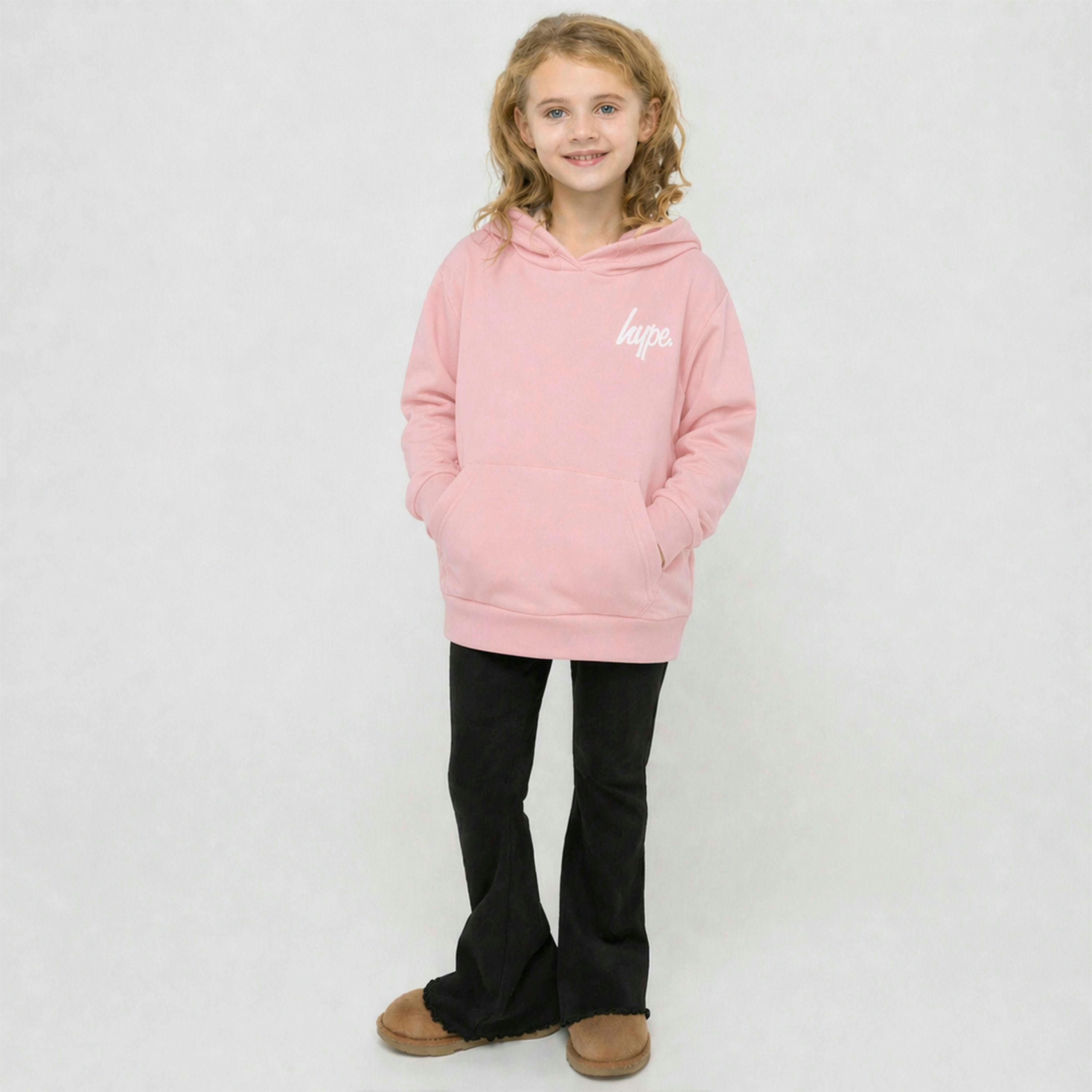 Girls Hoodie Kids Casual Pink Sweatshirt Soft Graphic Back Design , view 3 of 5