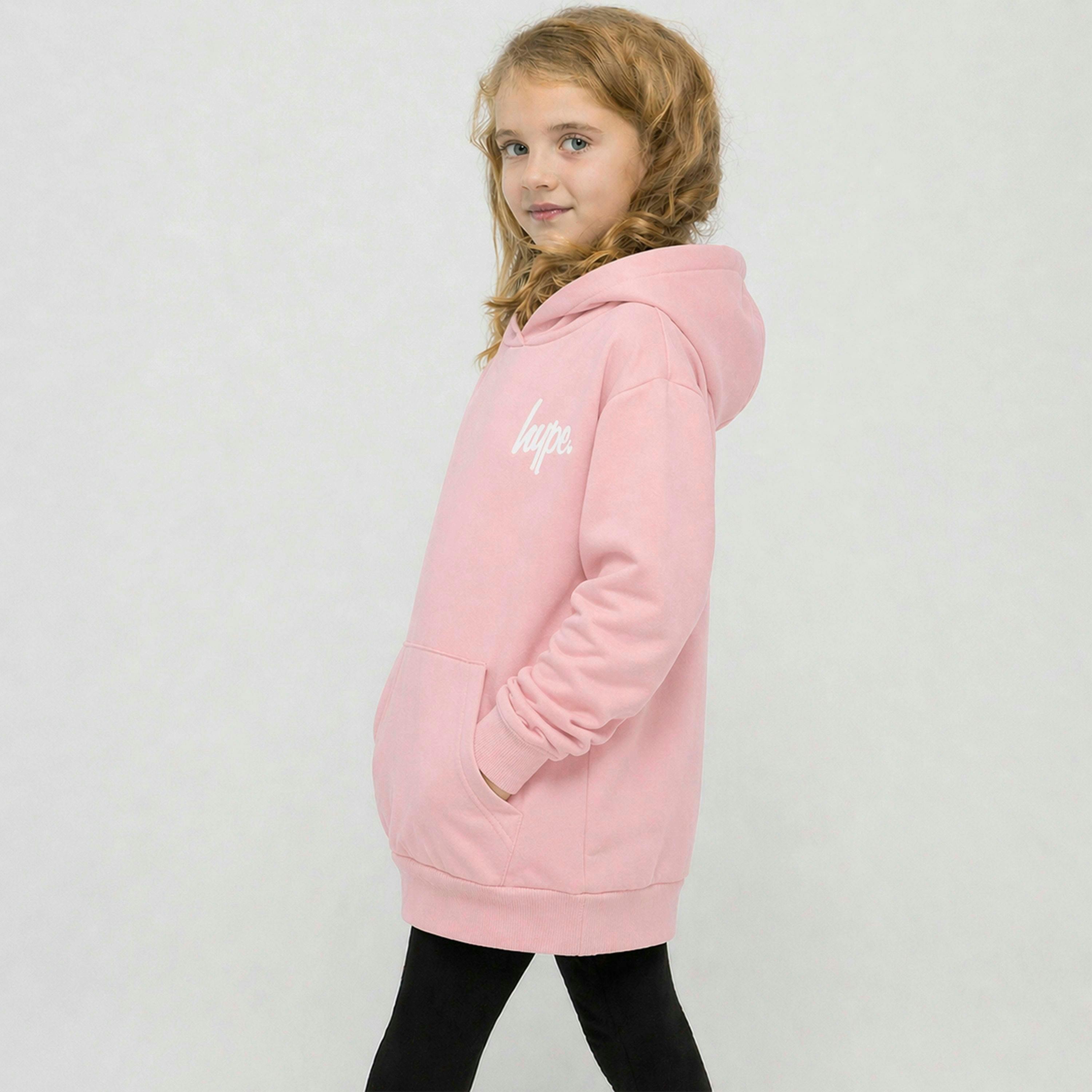 Girls Hoodie Kids Casual Pink Sweatshirt Soft Graphic Back Design , view 4 of 5
