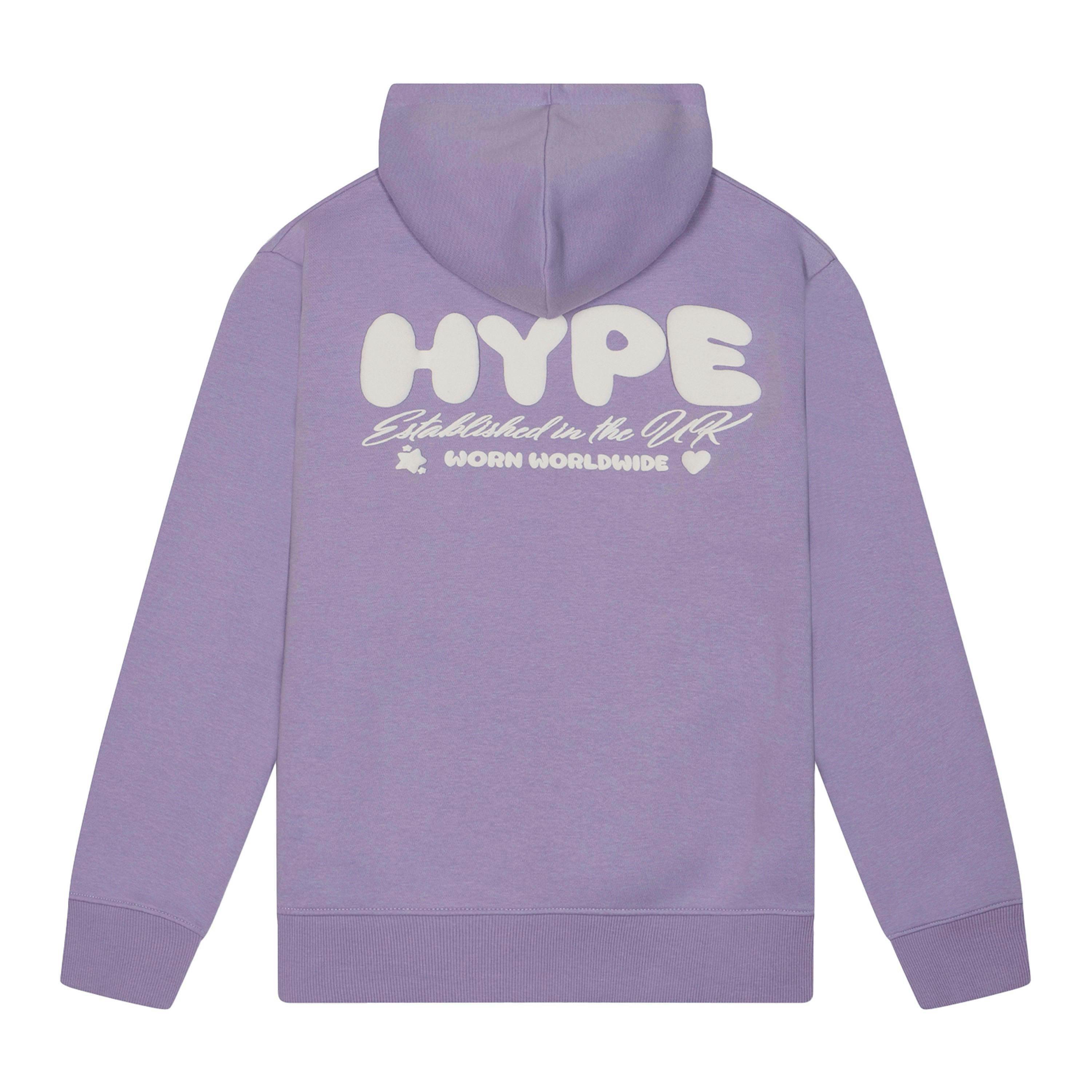 Girls Hoodie Kids Purple Casual Sweatshirt Soft Graphic Back Design , view 2 of 5