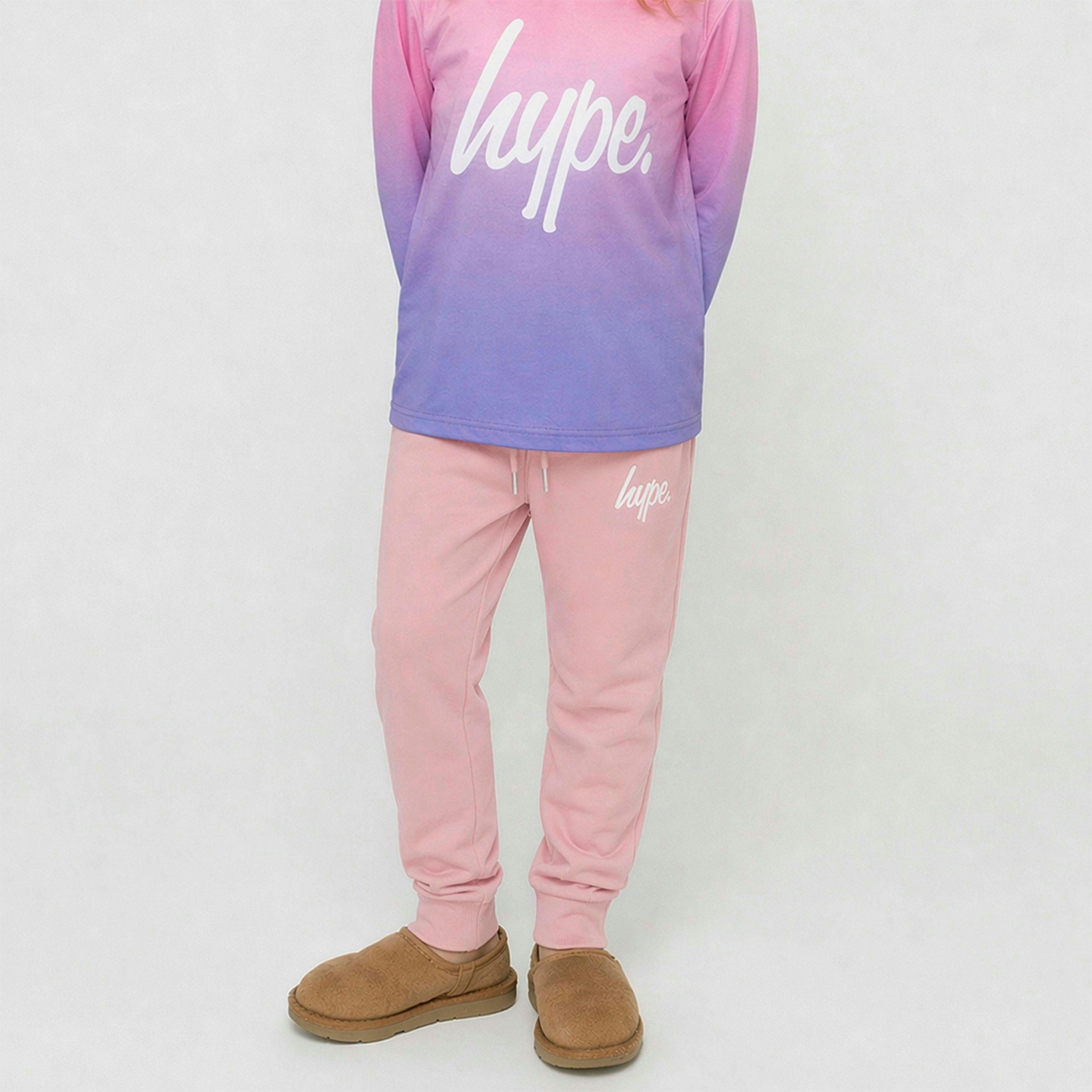 Girls Joggers Kids Casual Pink Sweatpants Soft Cuffed Lounge Bottoms , view 3 of 5