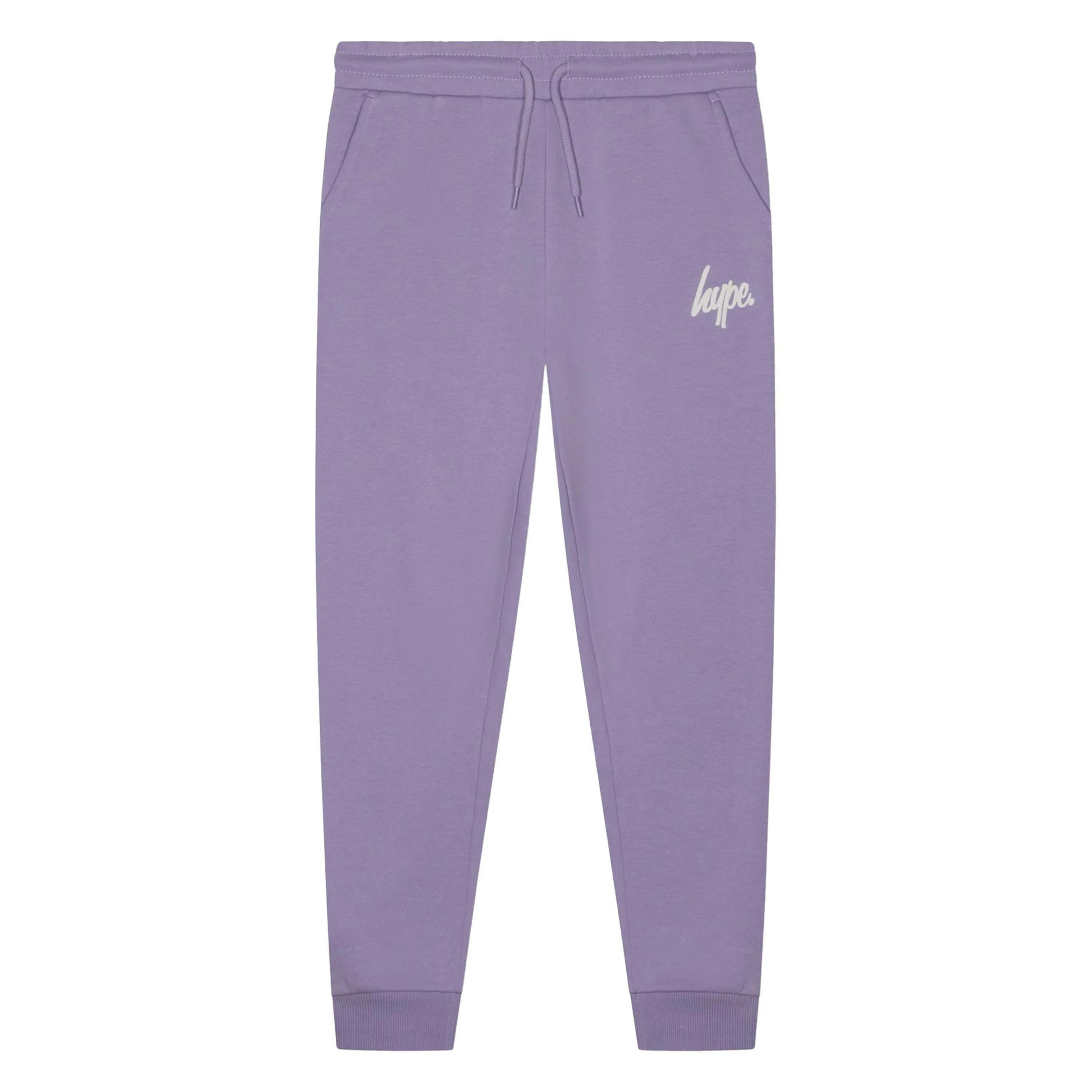 Girls Joggers Kids Casual Purple Sweatpants Soft Cuffed Lounge Bottoms , view 1 of 5
