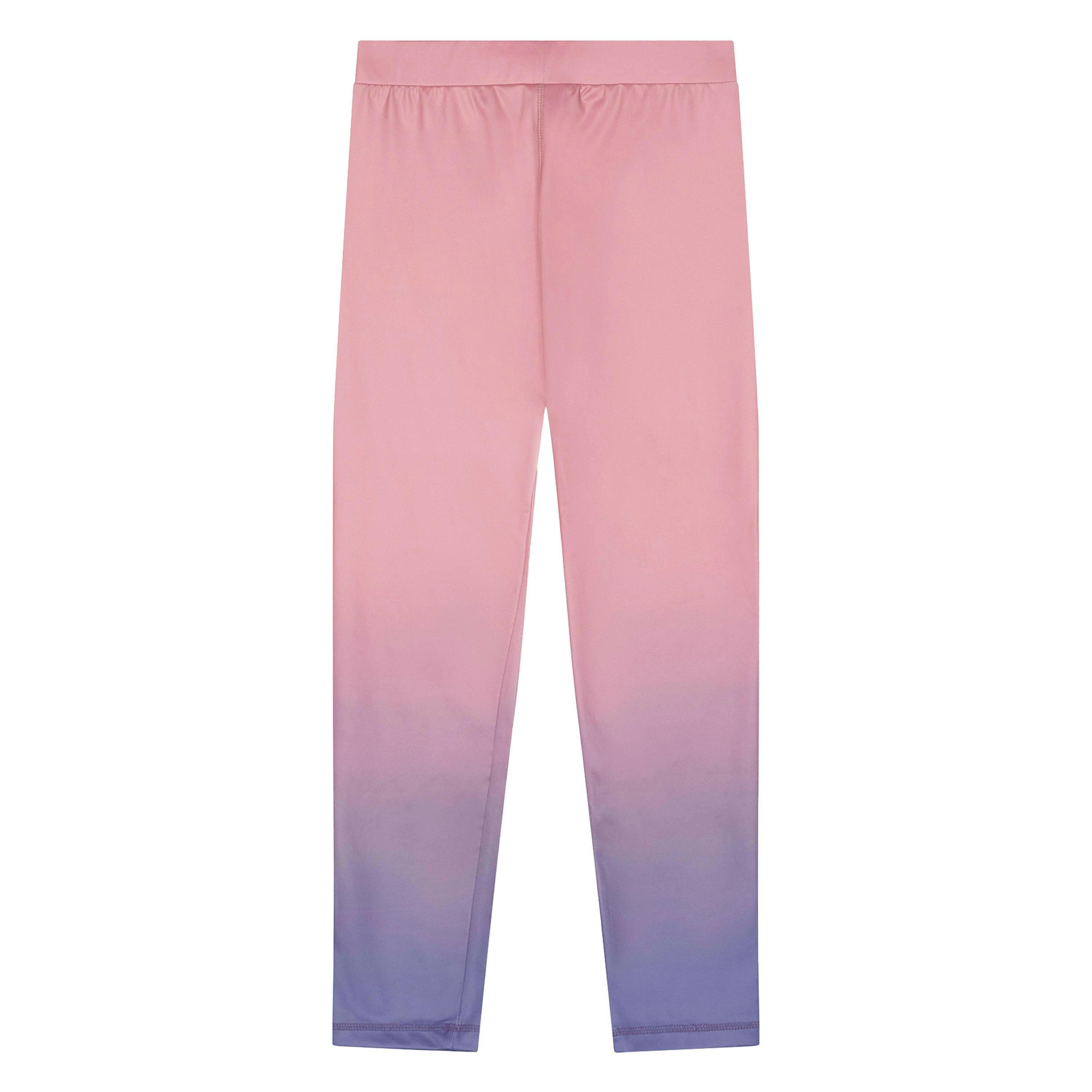 Girls Leggings Kids Pink Pastel Fade Stretch Casual Soft Fit Pants , view 2 of 5