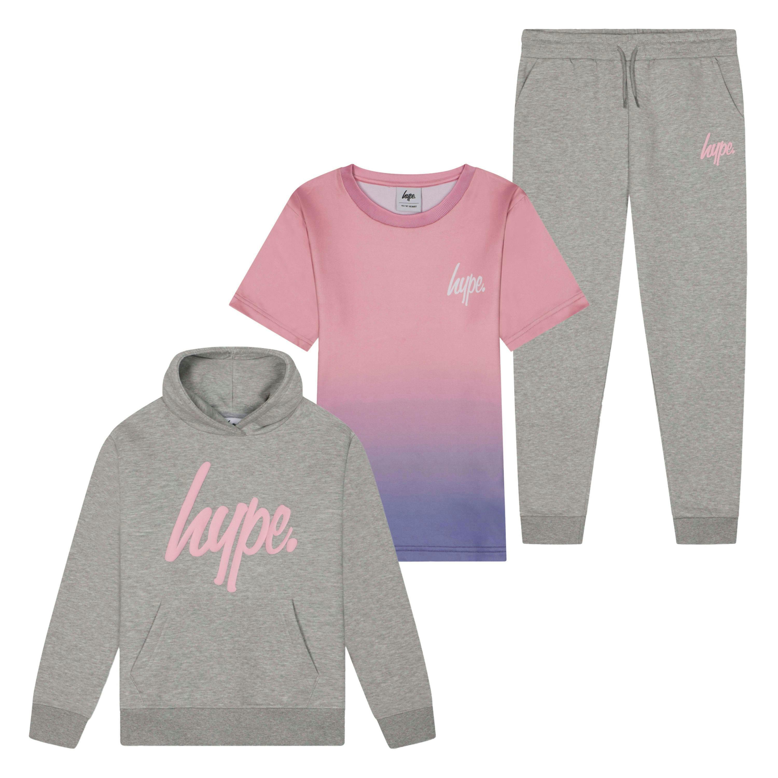 Girls 3 Piece Set Genesis - Top, Tracksuit Bottoms & Hoodie Multi 7-14 Years , view 1 of 5