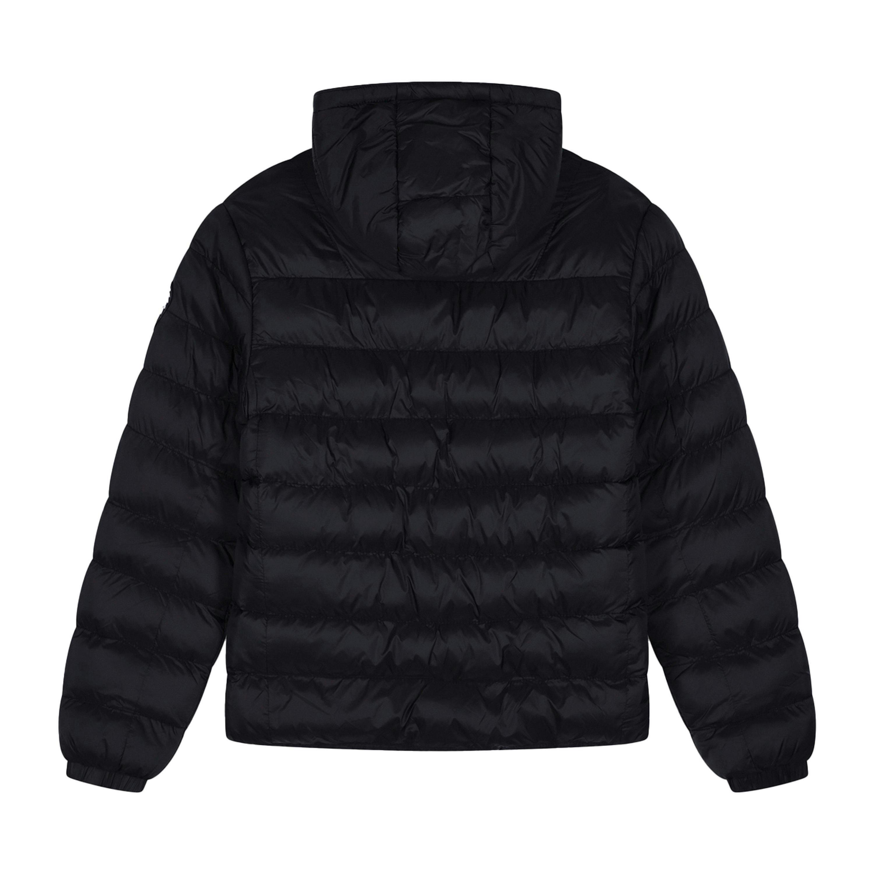 Kids Puffer Jacket Girls and Boys Black Hooded Warm Quilted Coat , view 2 of 5