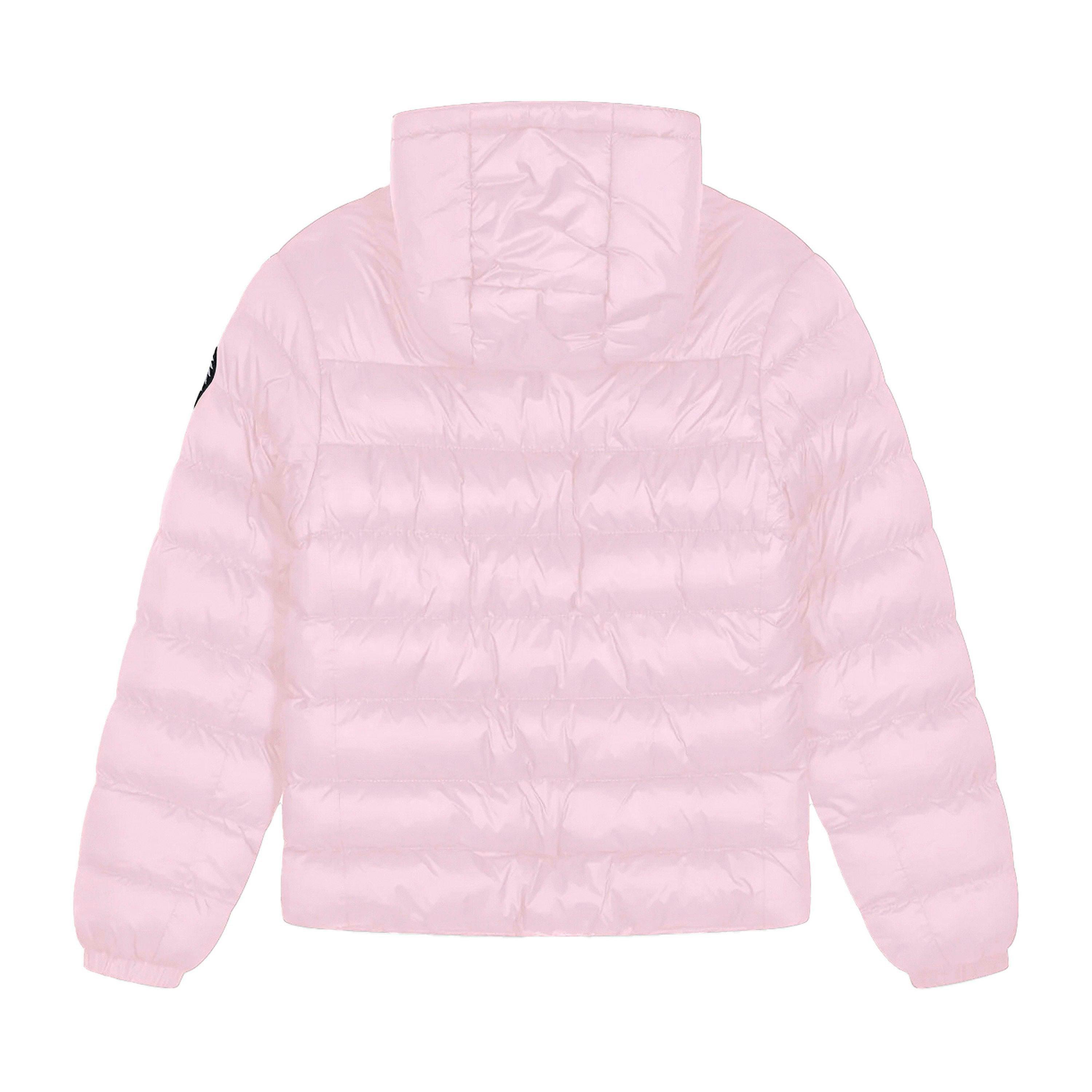 Girls Padded Jacket Kids Pink Hooded Quilted Warm Winter Coat , view 2 of 5