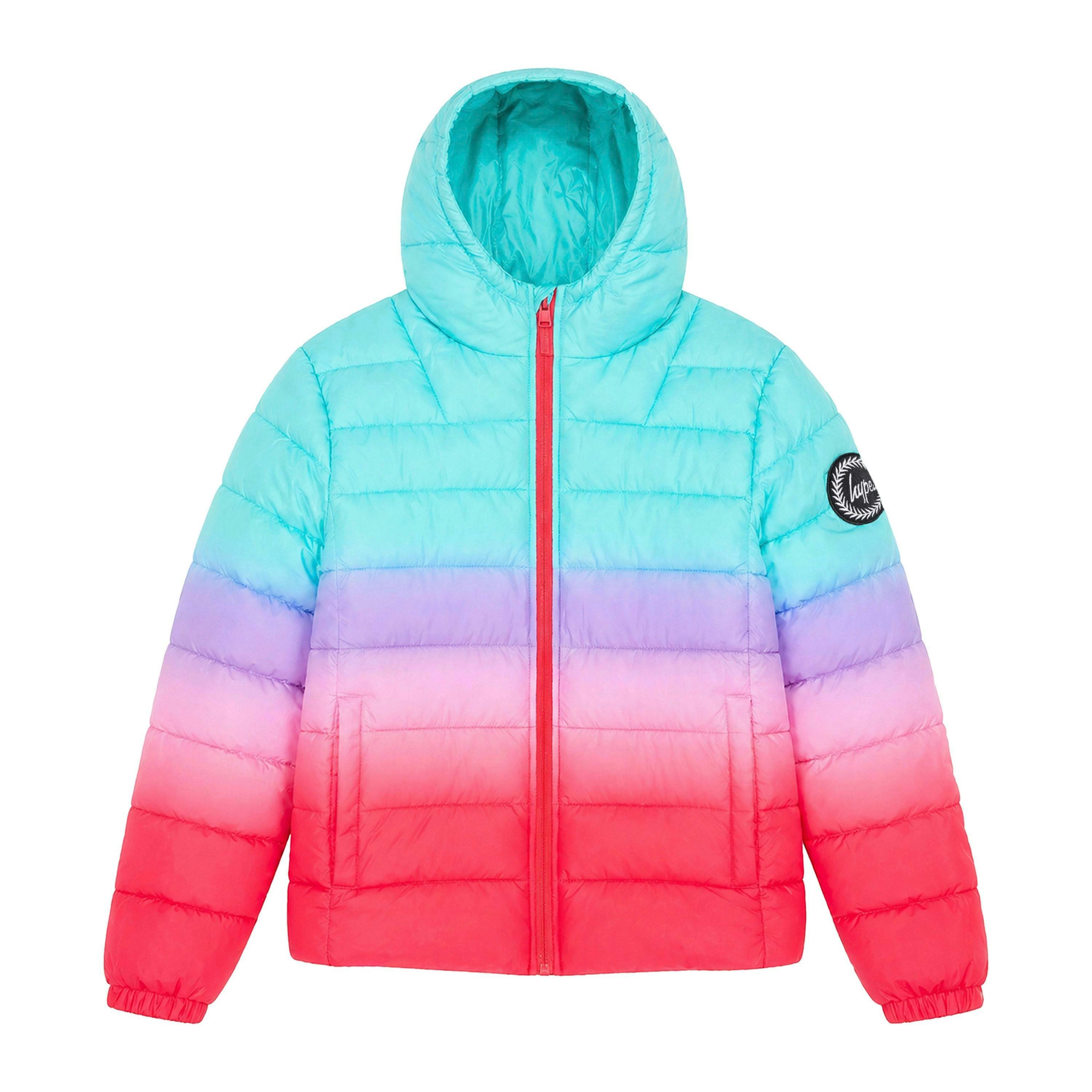 Girls Padded Jacket Kids Pink Hooded Quilted Warm Winter Coat , view 1 of 5