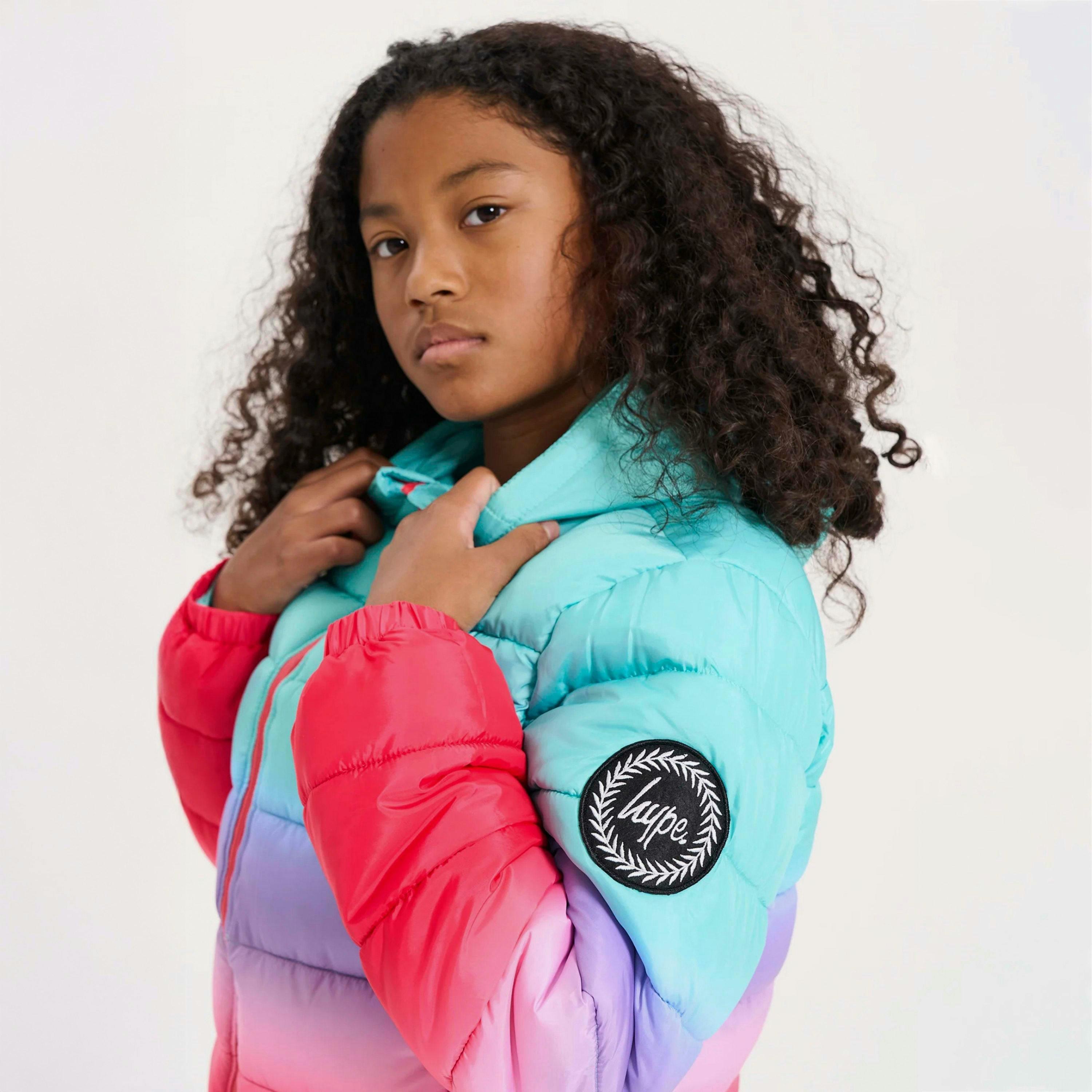 Girls Padded Jacket Kids Pink Hooded Quilted Warm Winter Coat , view 5 of 5