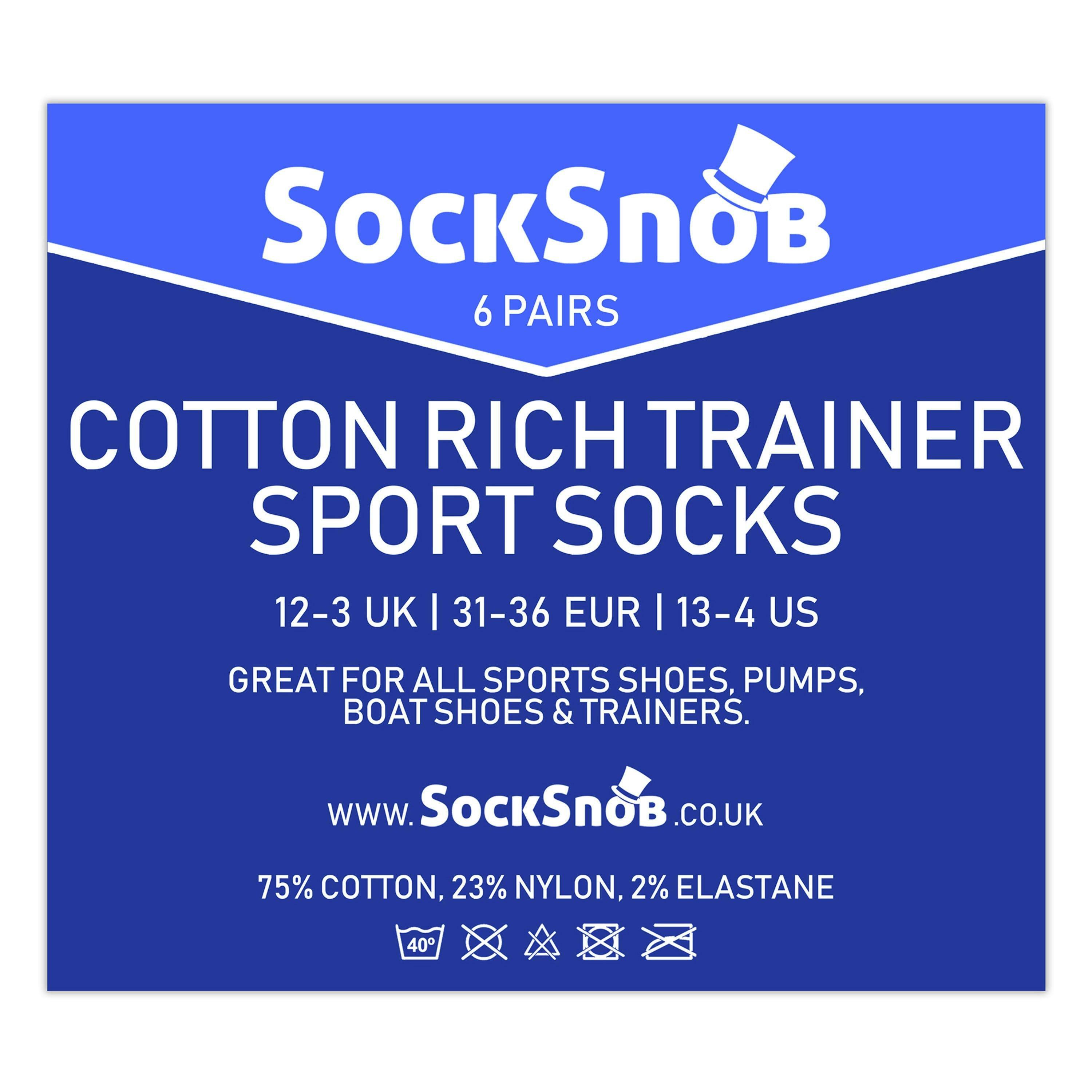 6 Pack Boys Cotton Trainer Socks Breathable Sports Ankle Socks , view 2 of 5