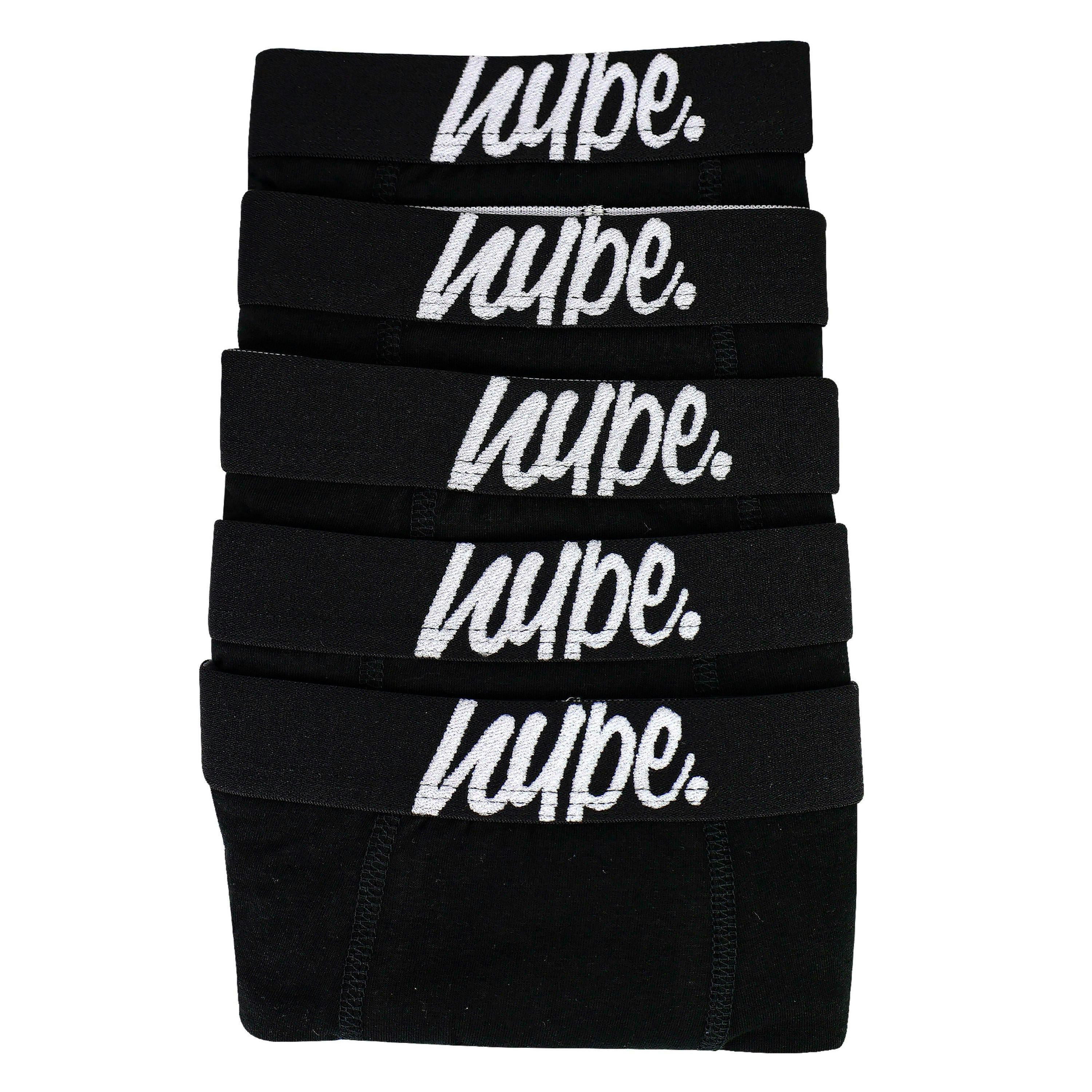 5 Pack Boys Cotton Rich Boxer Shorts Black Stretch Underwear , view 2 of 5