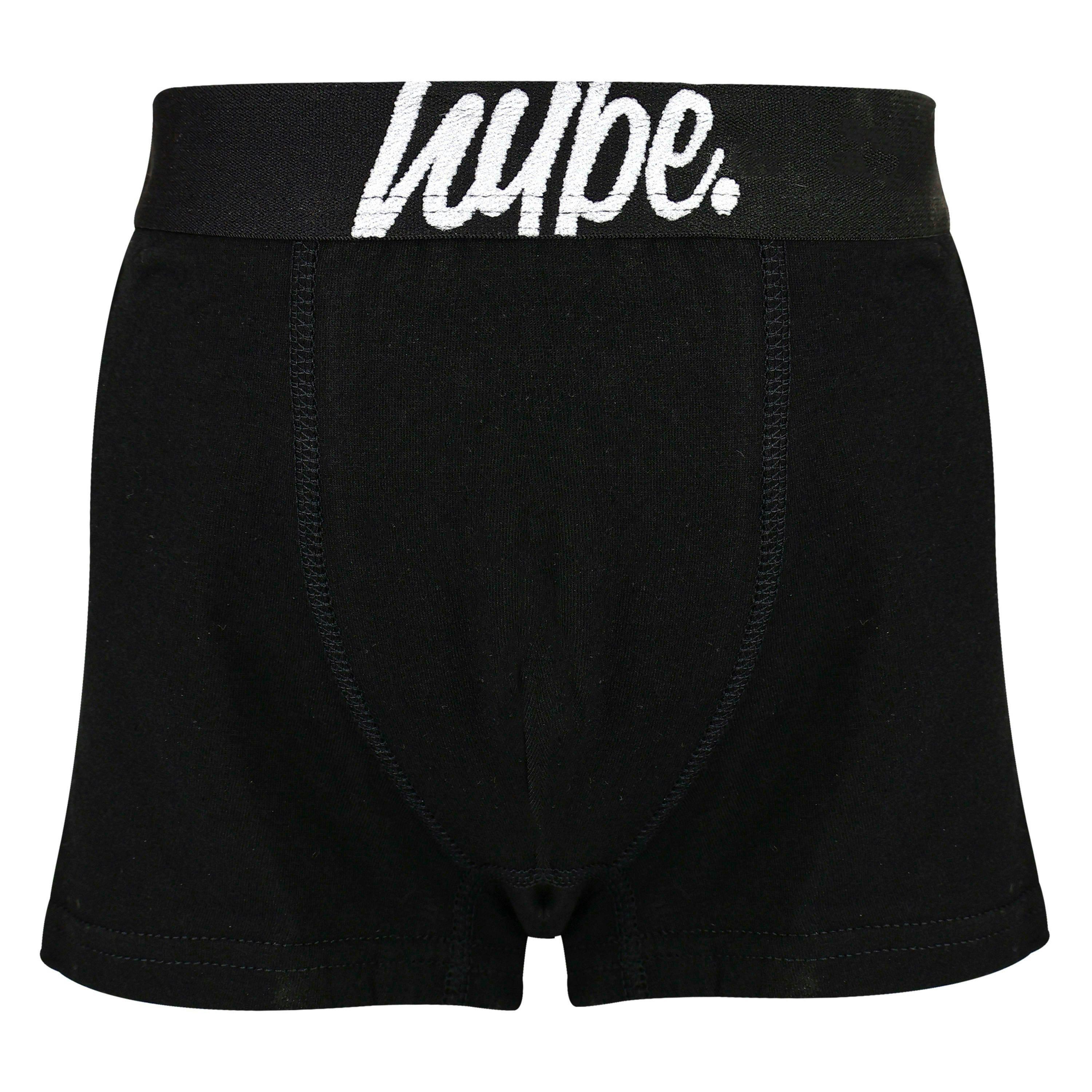 5 Pack Boys Cotton Rich Boxer Shorts Black Stretch Underwear , view 3 of 5