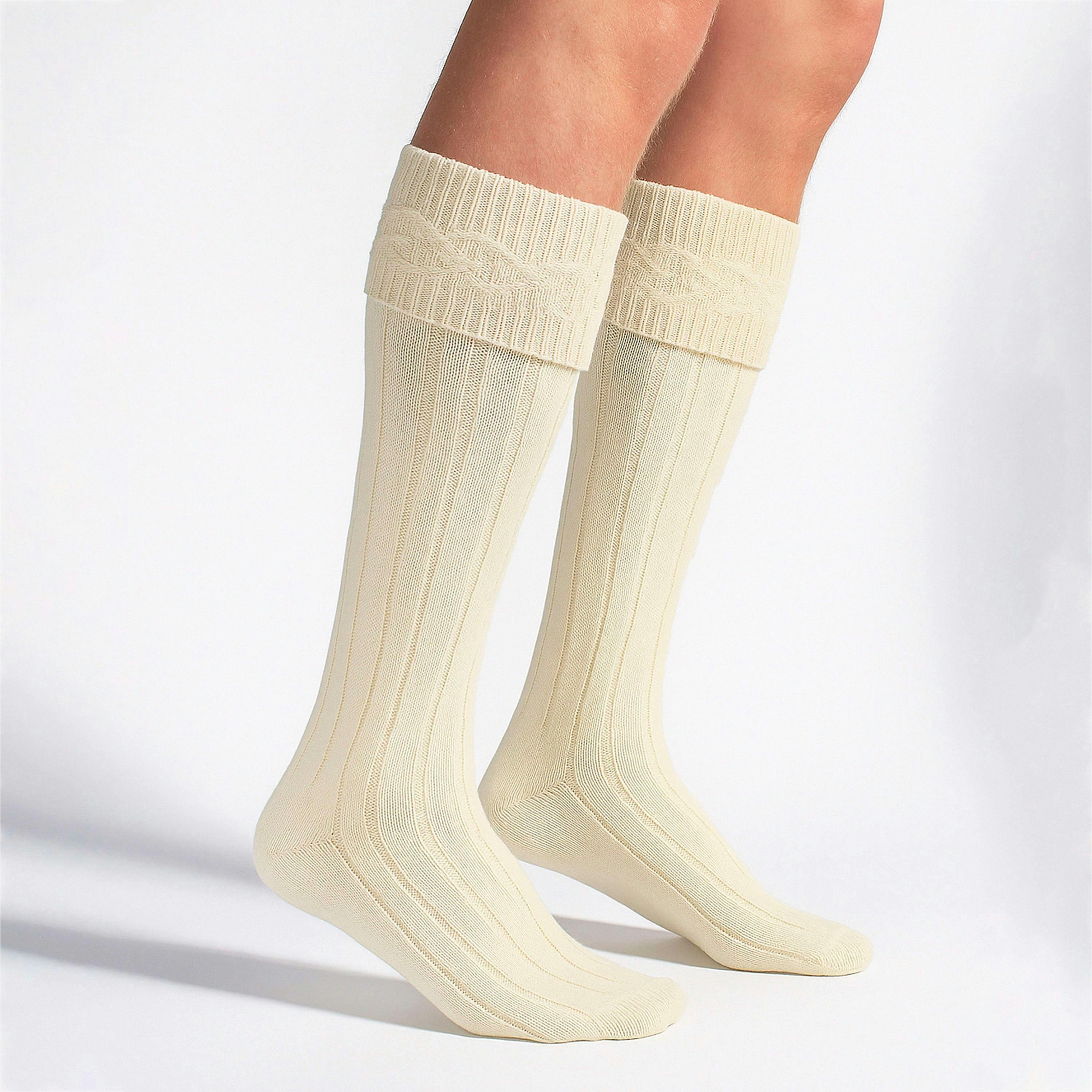 3 Pack Mens Wool Kilt Socks | Knee High Ribbed Turnover Cuff Warm Socks , view 5 of 5