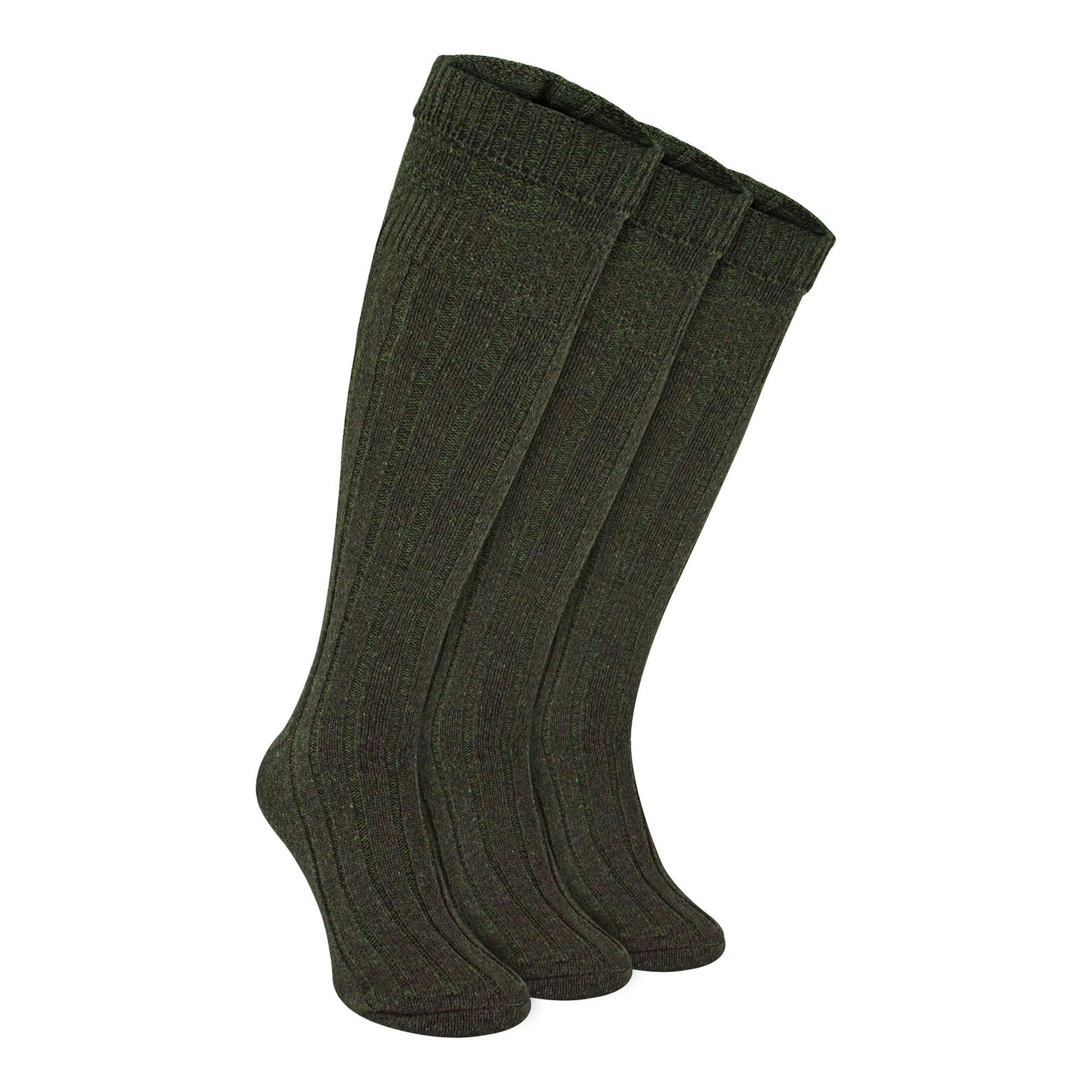 3 Pack Mens Wool Kilt Socks | Knee High Turnover Cuff Warm Long Socks , view 1 of 5