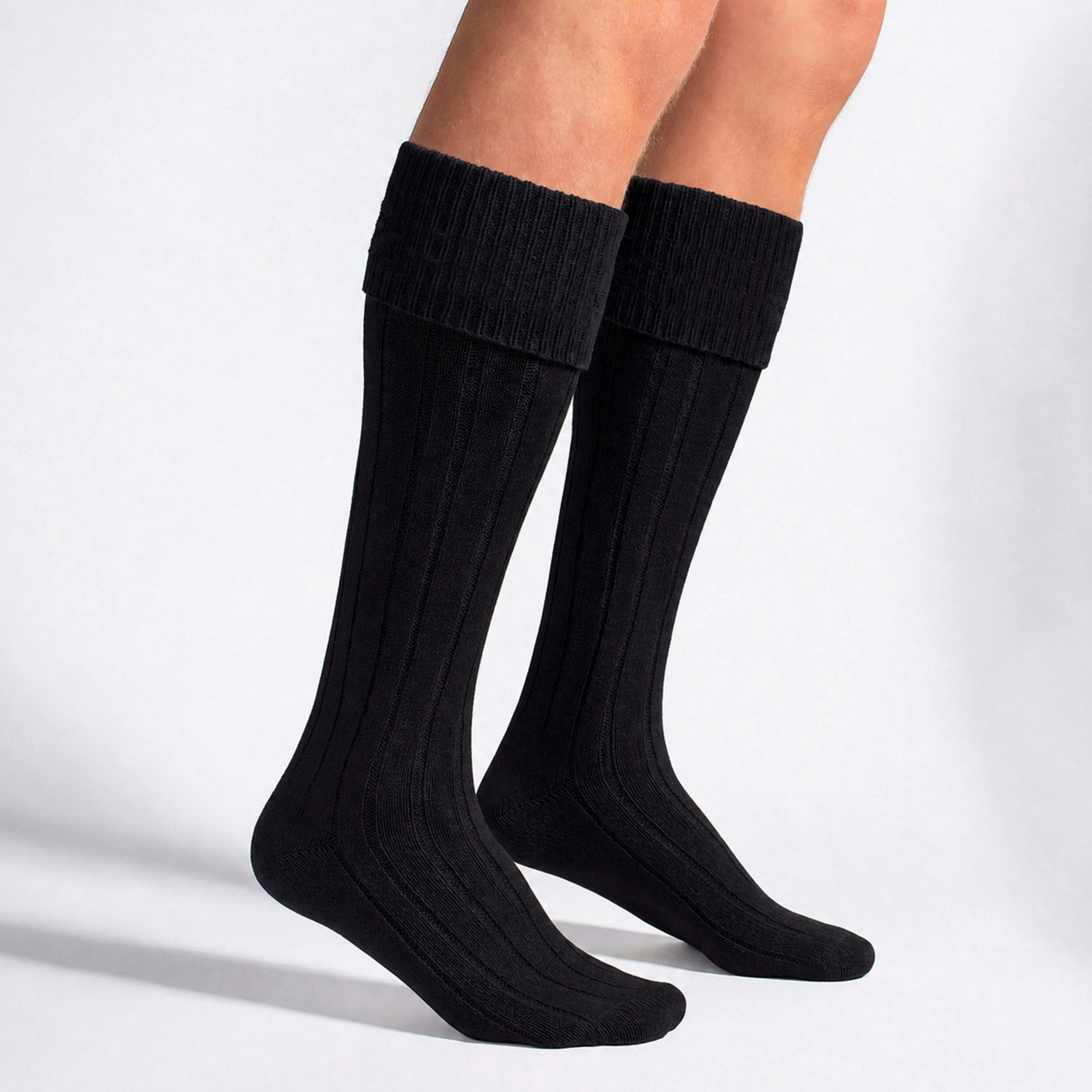3 Pack Mens Wool Kilt Socks | Knee High Turnover Cuff Warm Long Socks , view 5 of 5