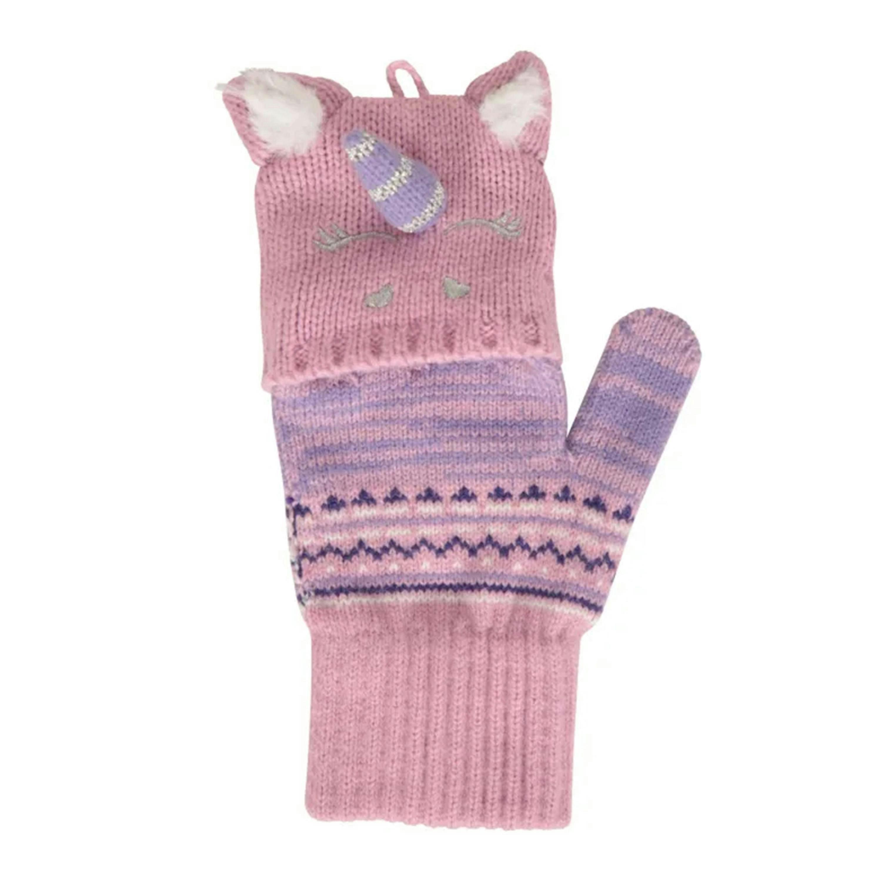 Mountain Warehouse Childrens/Kids Knitted Unicorn Gloves , view 2 of 2