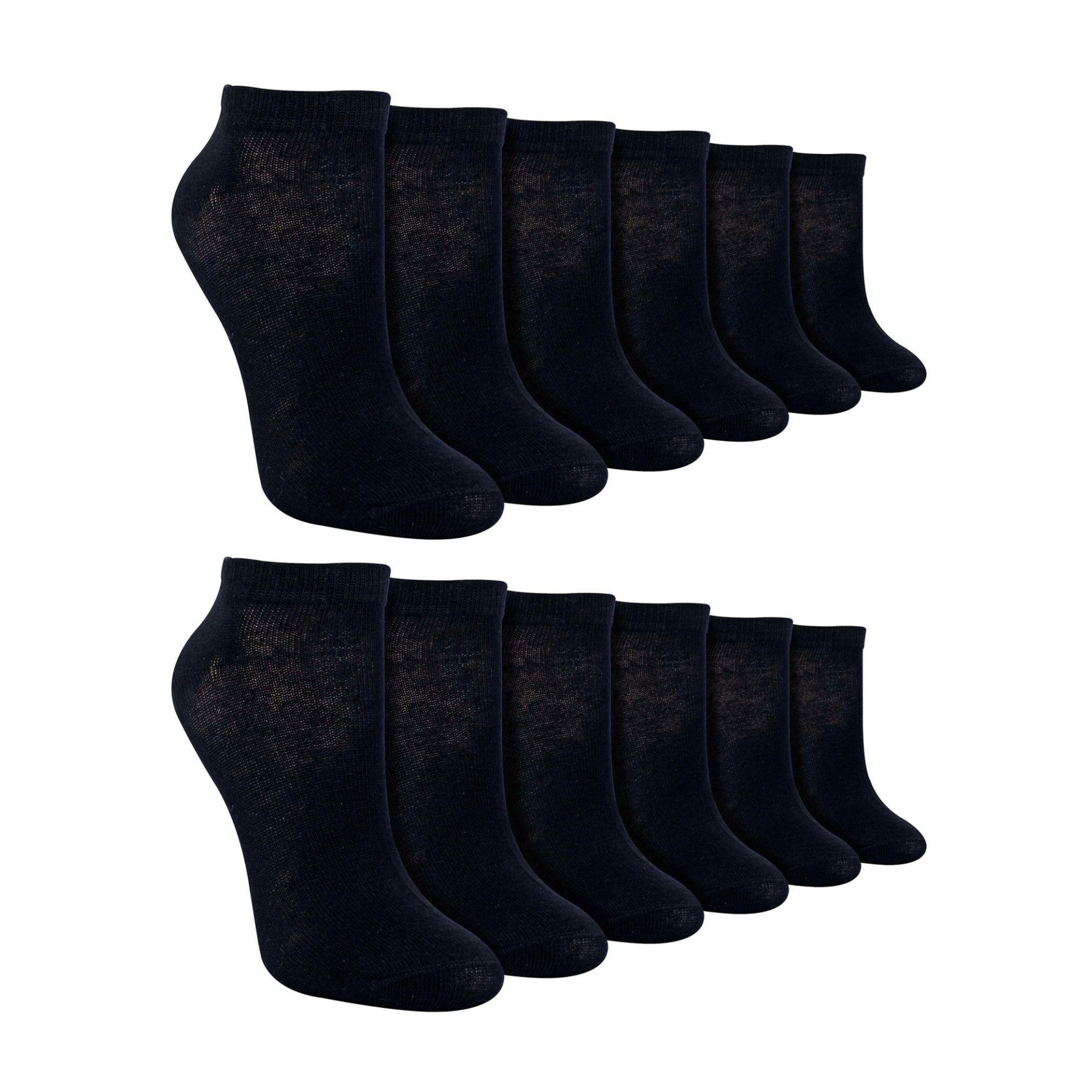 12 Pack Kids Soft Breathable Bamboo Trainer Liner Socks Ideal for PE , view 1 of 3