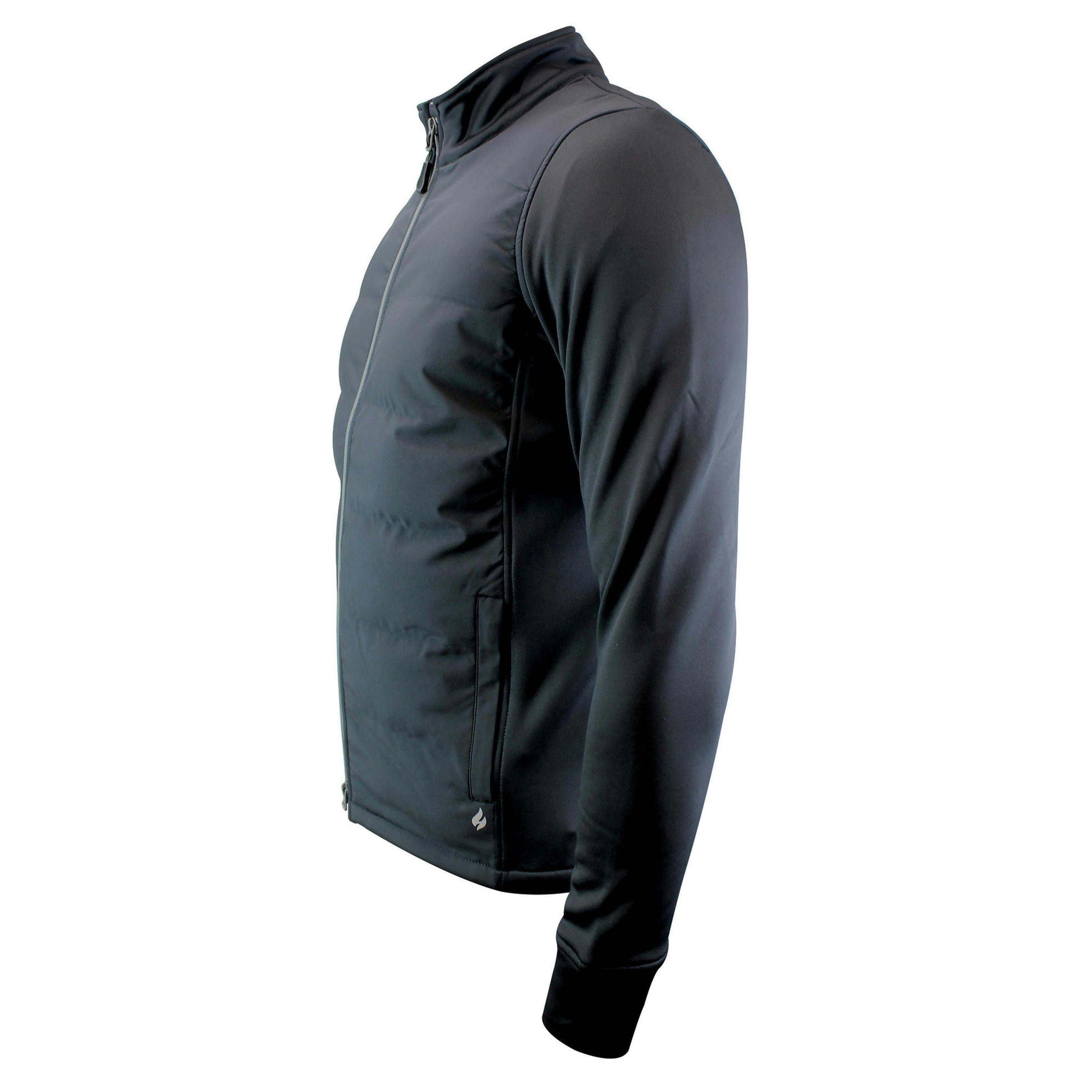 Men's Hybrid Fleece Lined Jacket Full Zip | Insulated Waterproof Coat , view 2 of 5