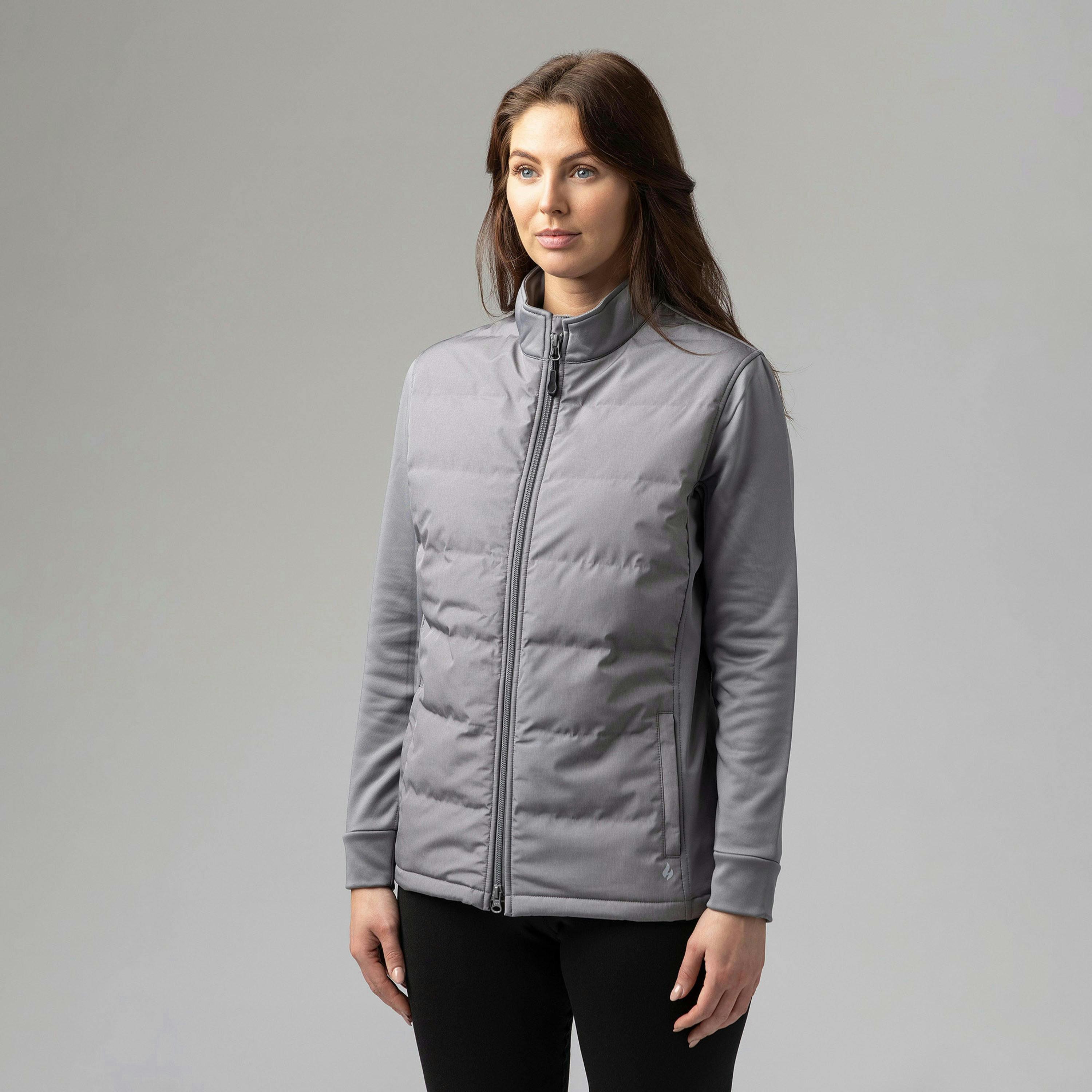 Winter Insulated Women's Hybrid Jacket | Fleece-Lined Waterproof Coat , view 3 of 5