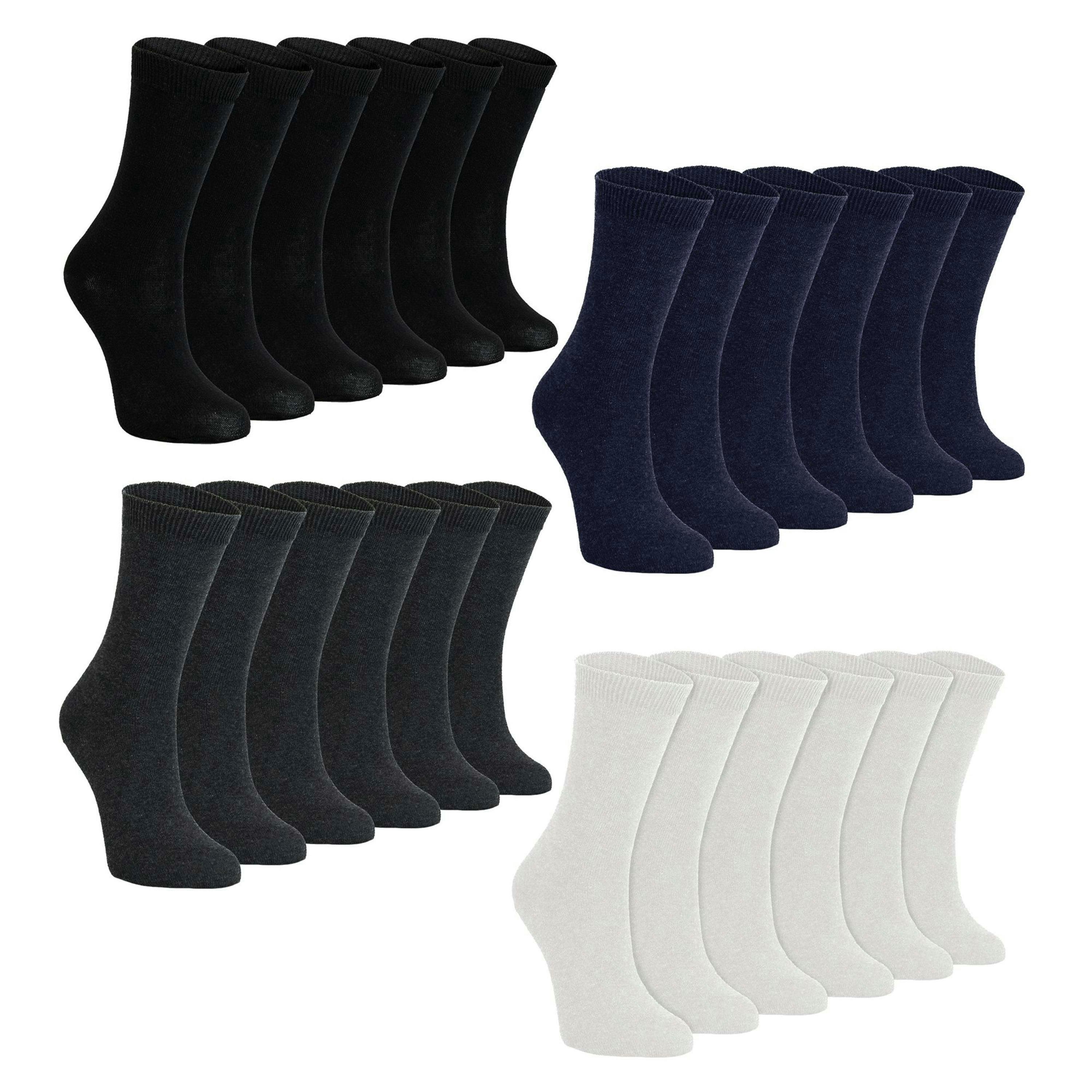 24 Pair Multipack Kids Plain School Socks , view 1 of 5