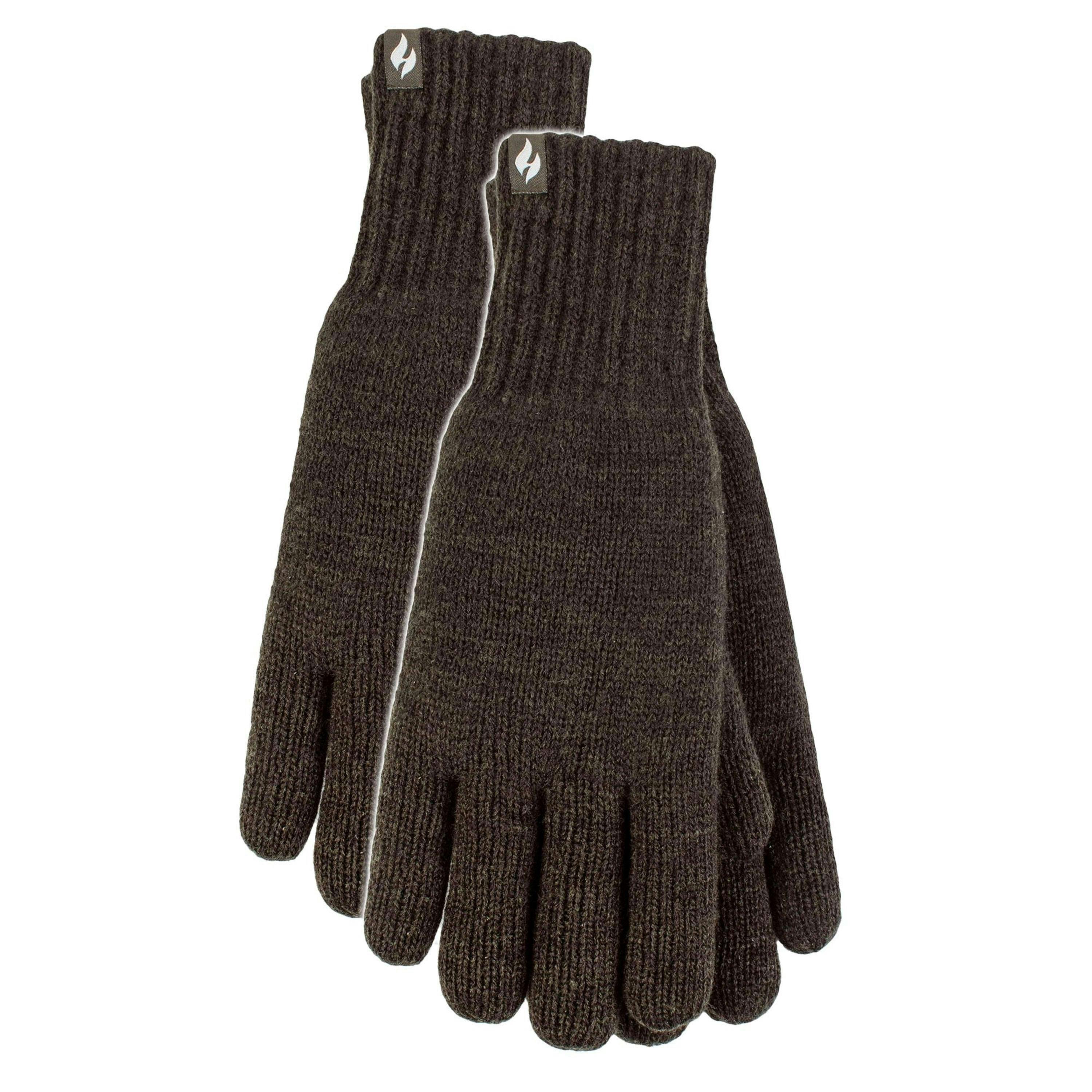 2 Pairs Mens Thermal Gloves with Protective Ribbed Cuff , view 1 of 5