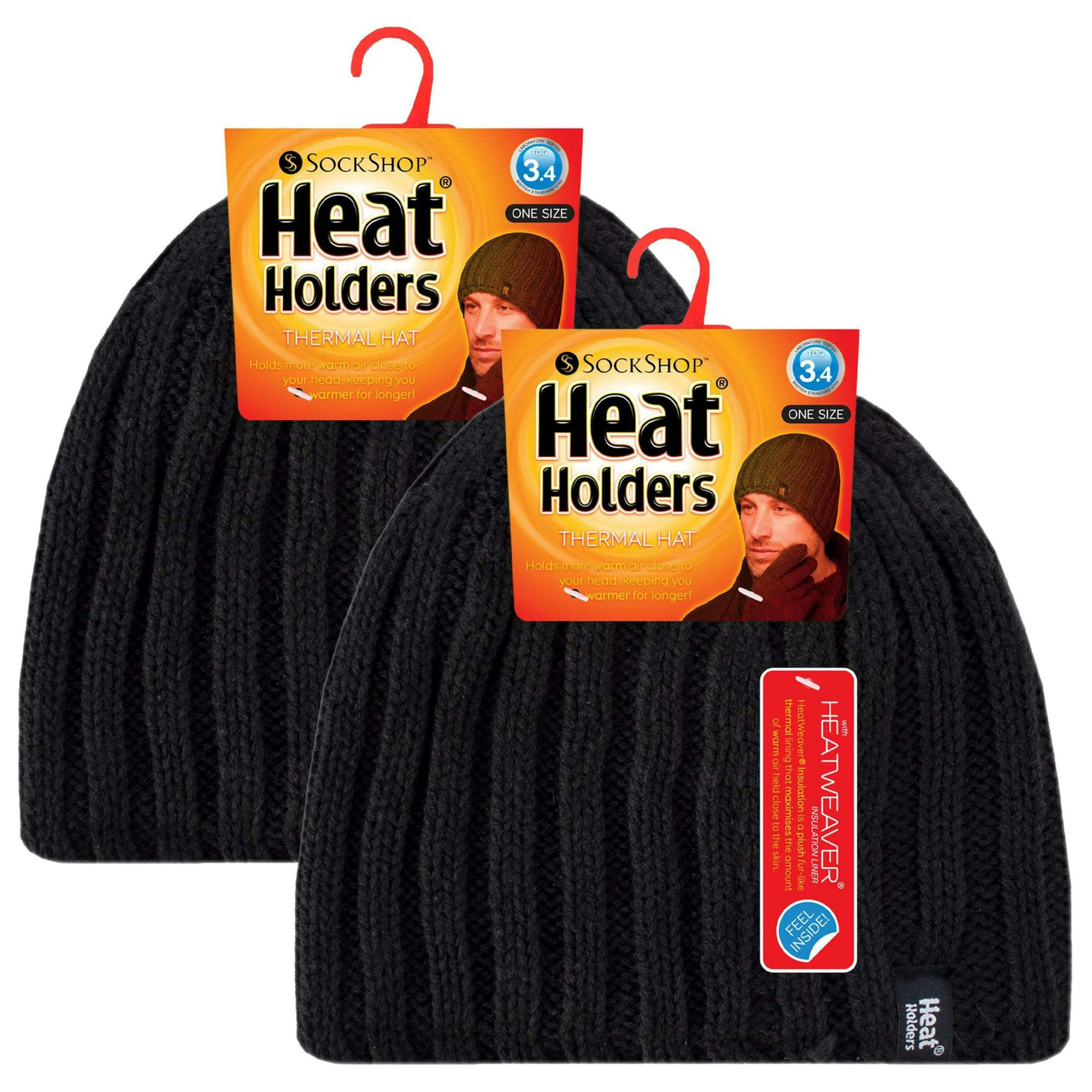Mens Chunky Soft Winter Ribbed Hat - 2 Pack , view 2 of 5