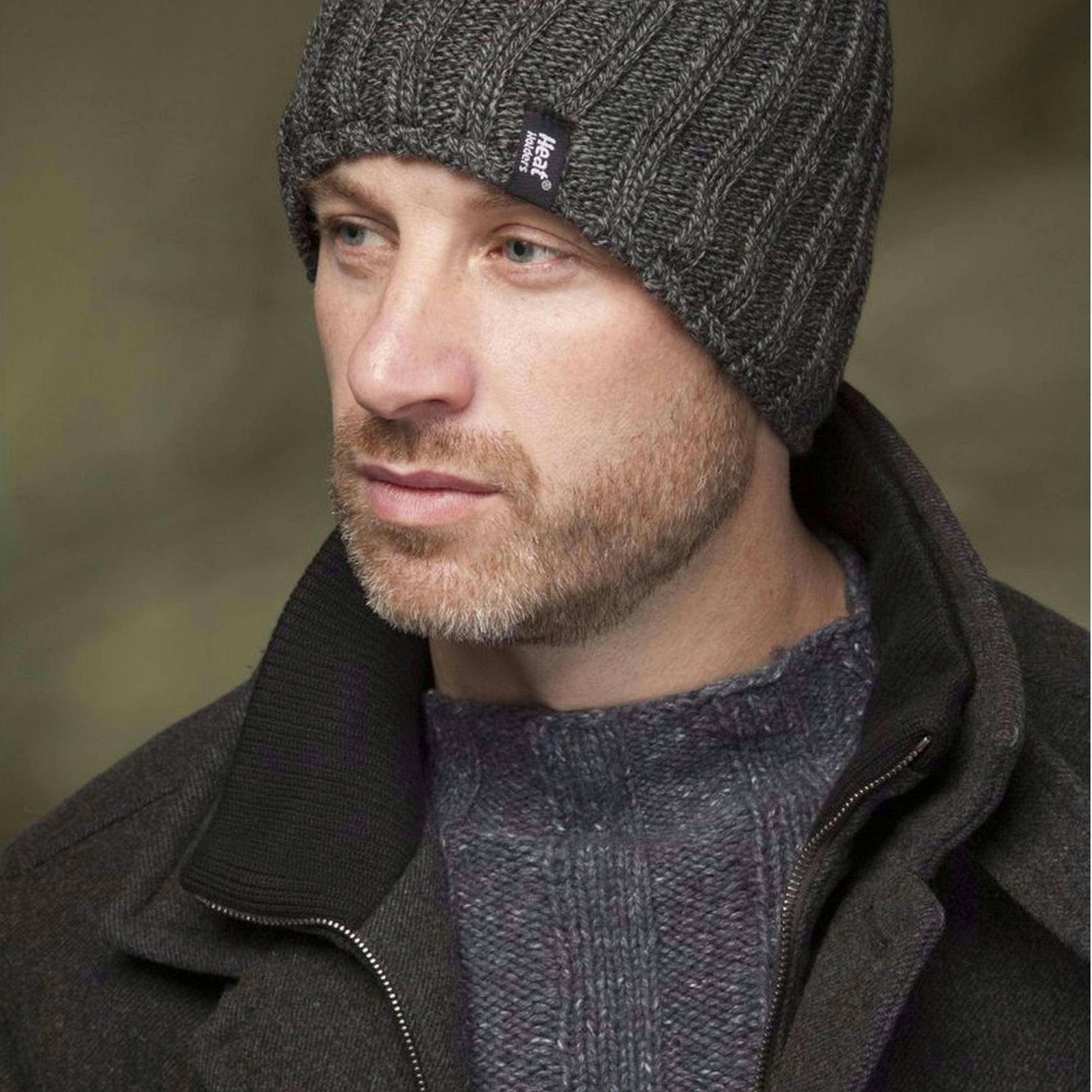 Mens Chunky Soft Winter Ribbed Hat - 2 Pack , view 3 of 5