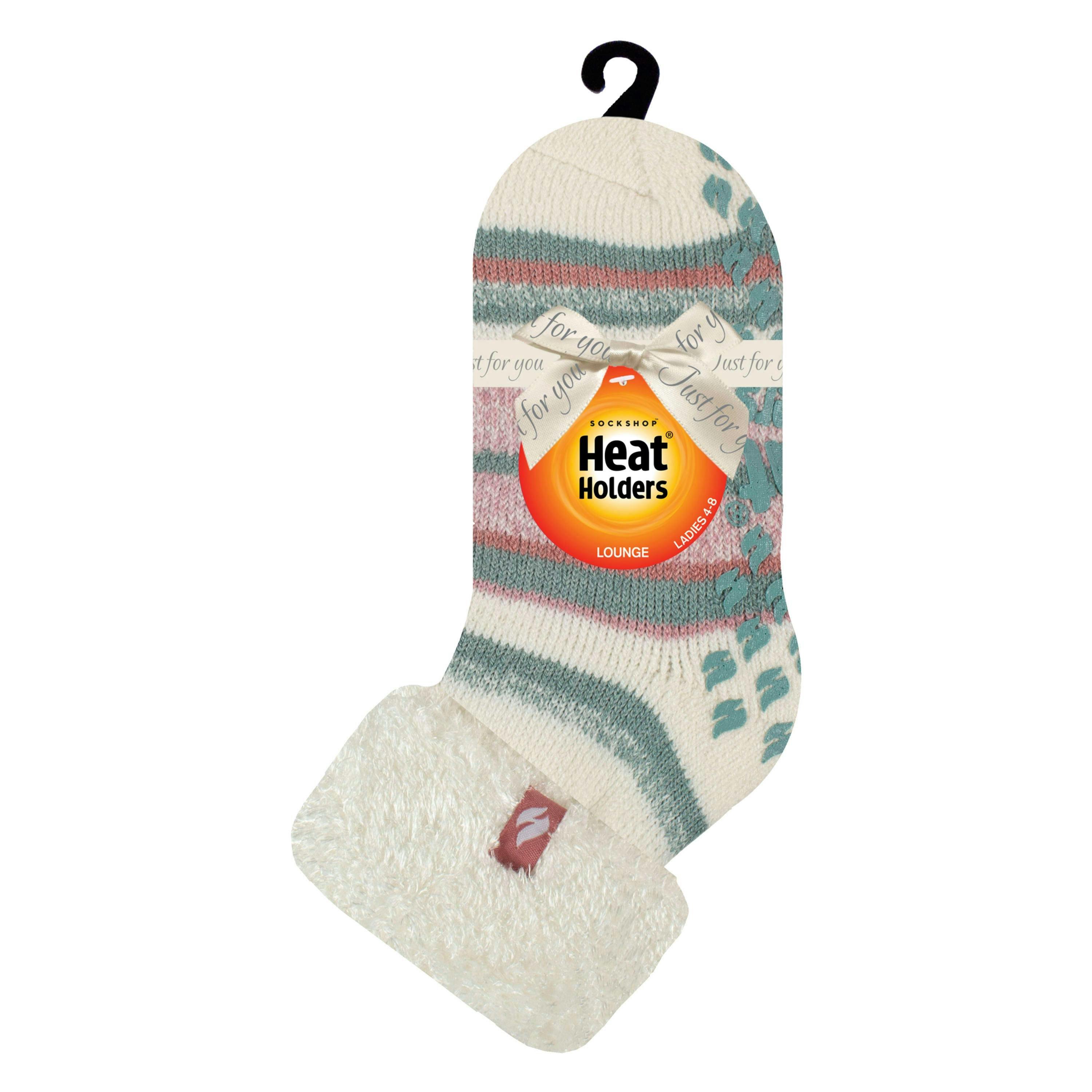 Ladies Soft Stripe Lounge Socks for Winter , view 2 of 5
