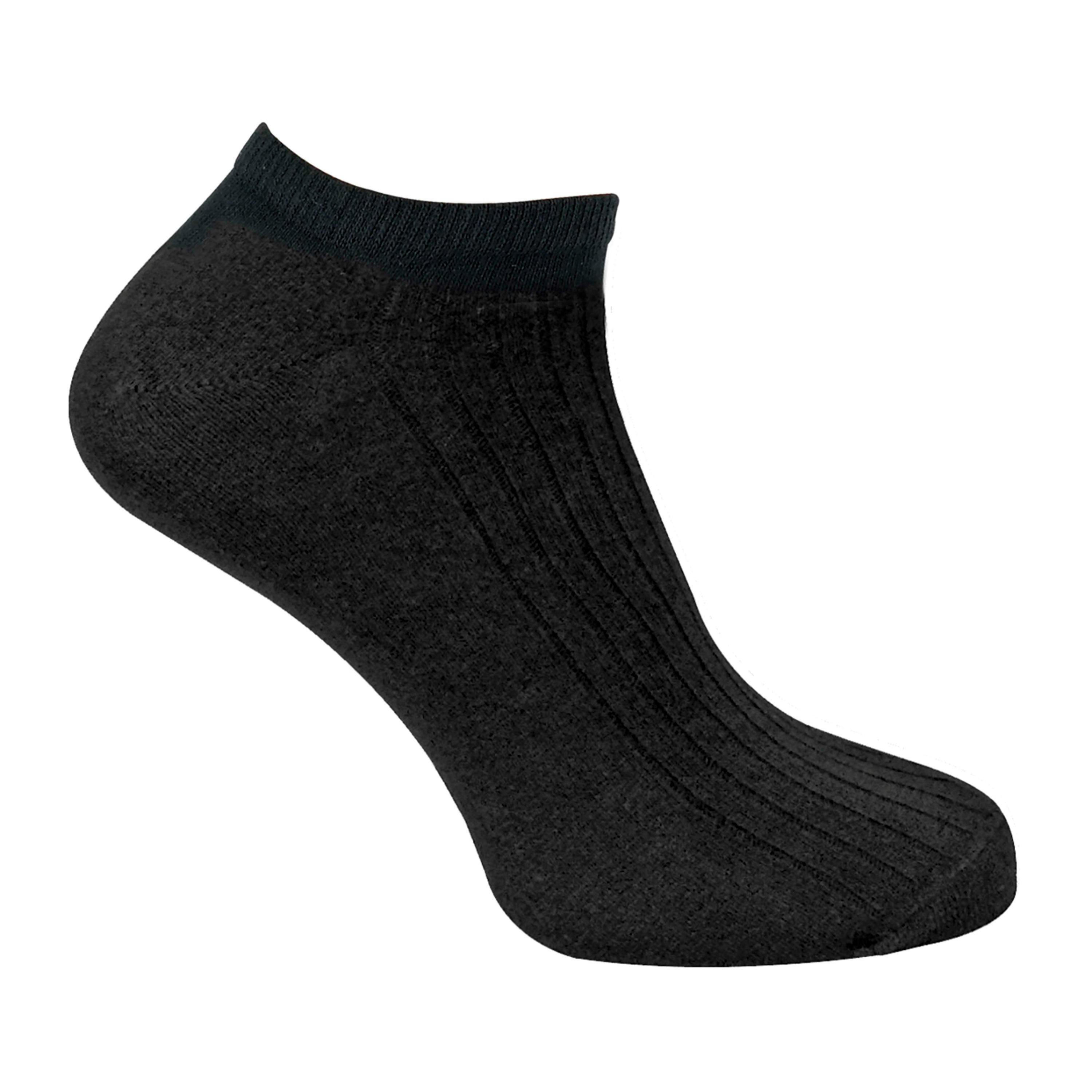 3 Pack Kids 100% Cotton Trainer Socks , view 5 of 5